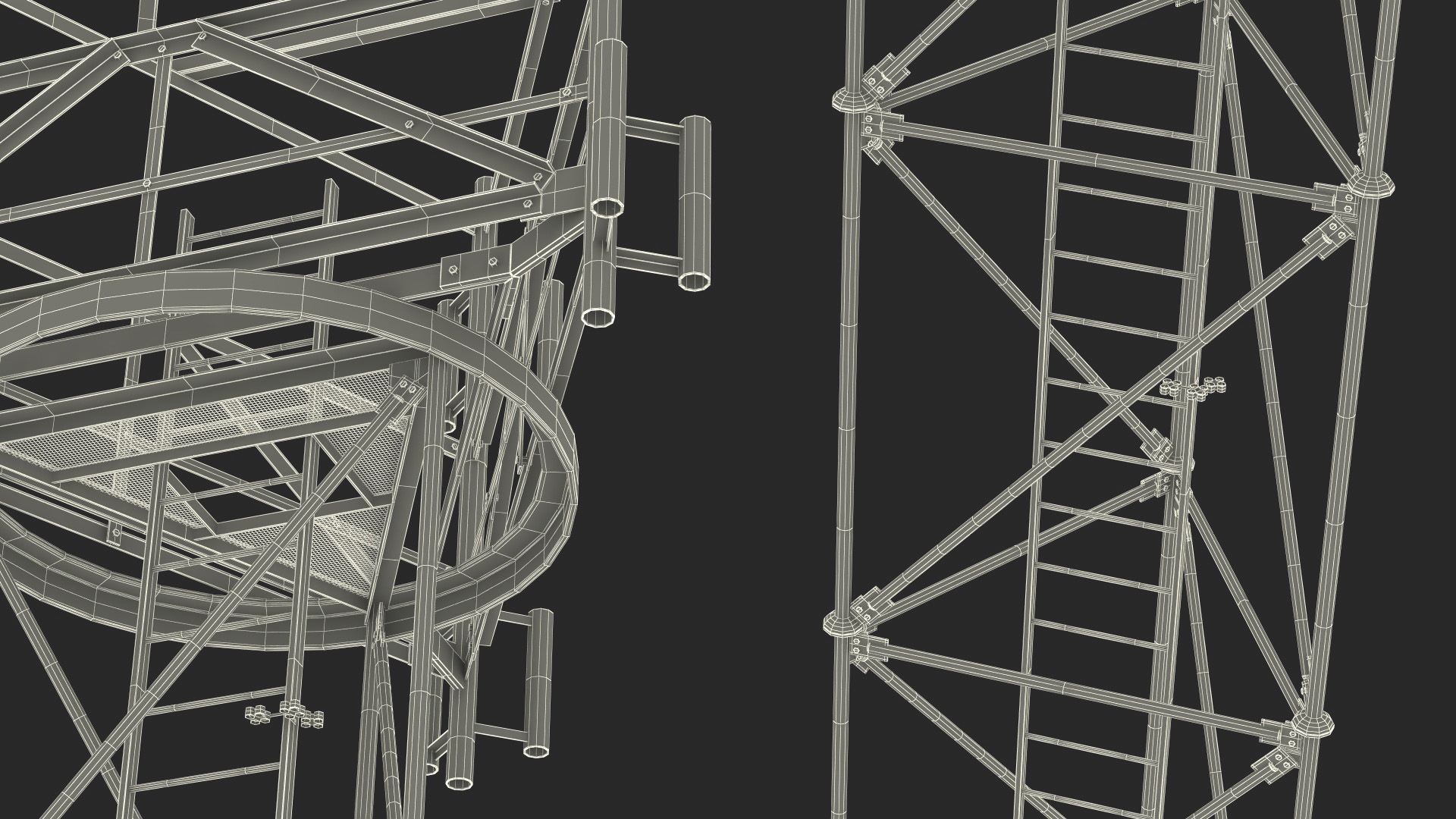 3D model Observation Tower on Roof
