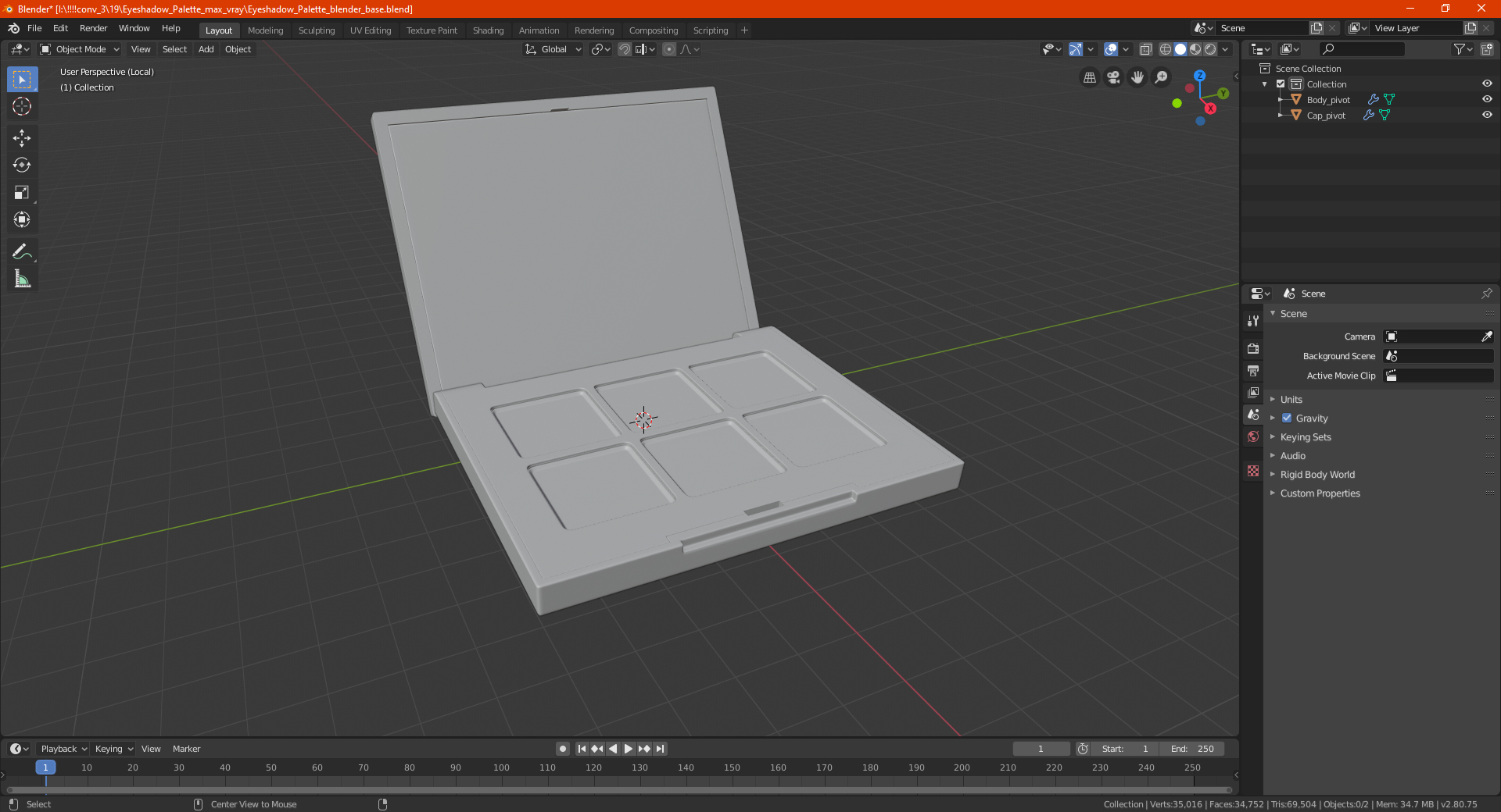 Eyeshadow Palette 3D