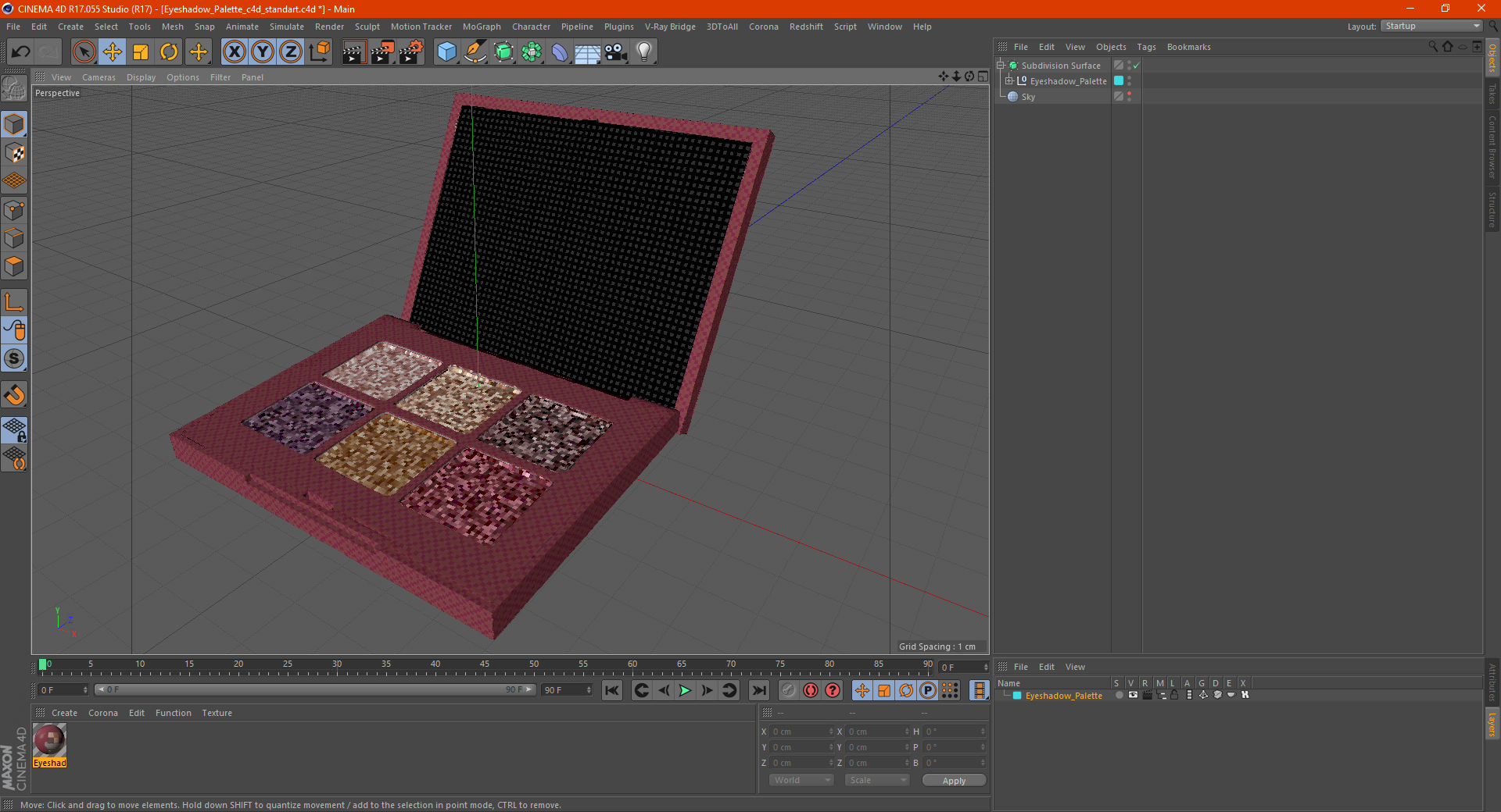 Eyeshadow Palette 3D