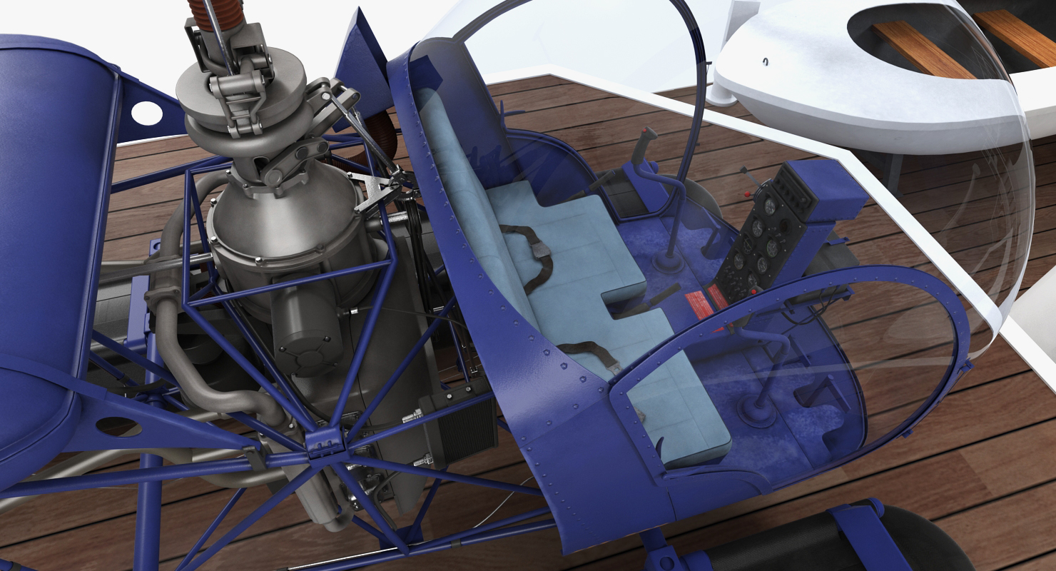 3D model Oceanographic Vessel with Helicopter and Submarine