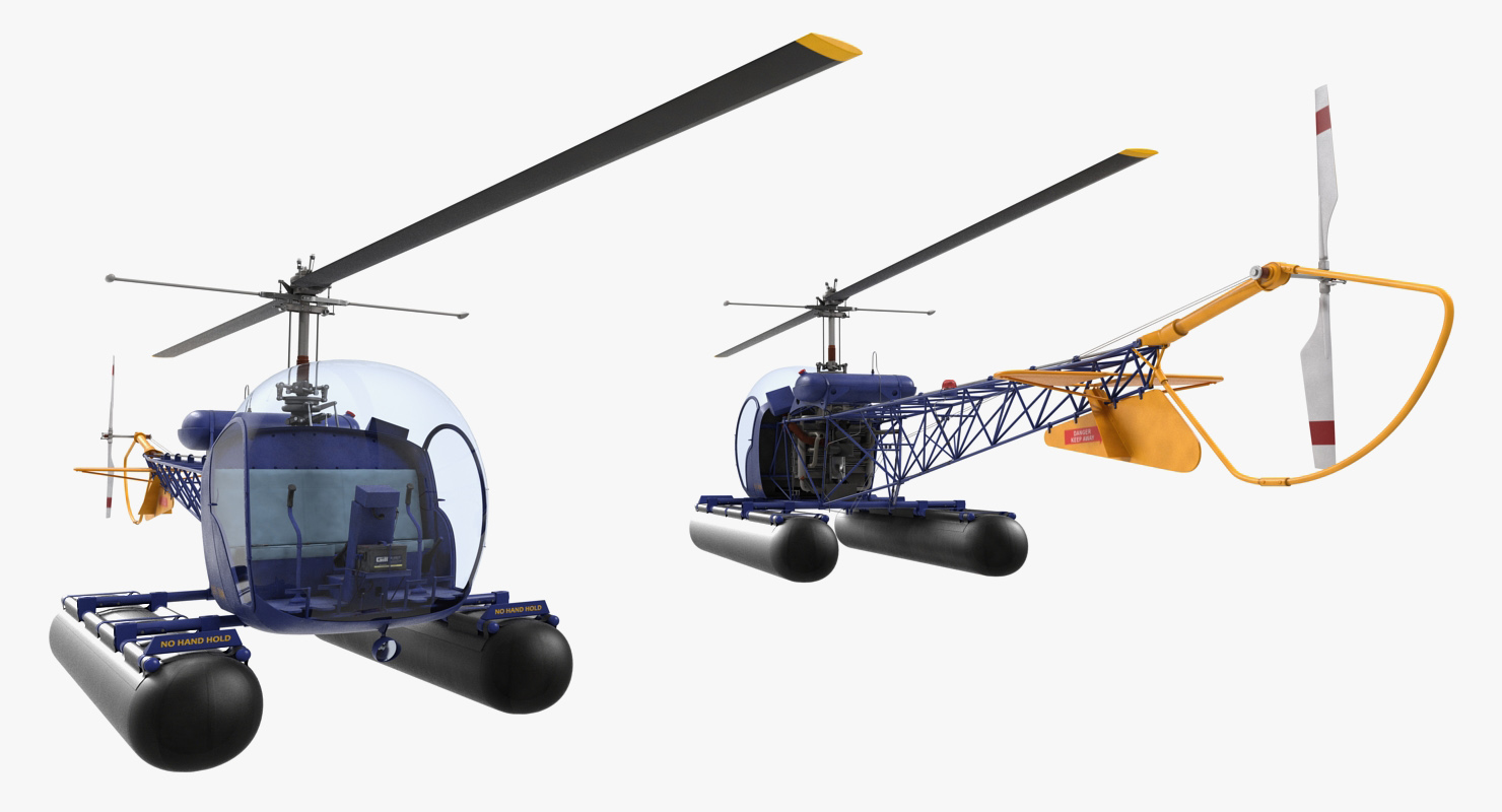 3D model Oceanographic Vessel with Helicopter and Submarine