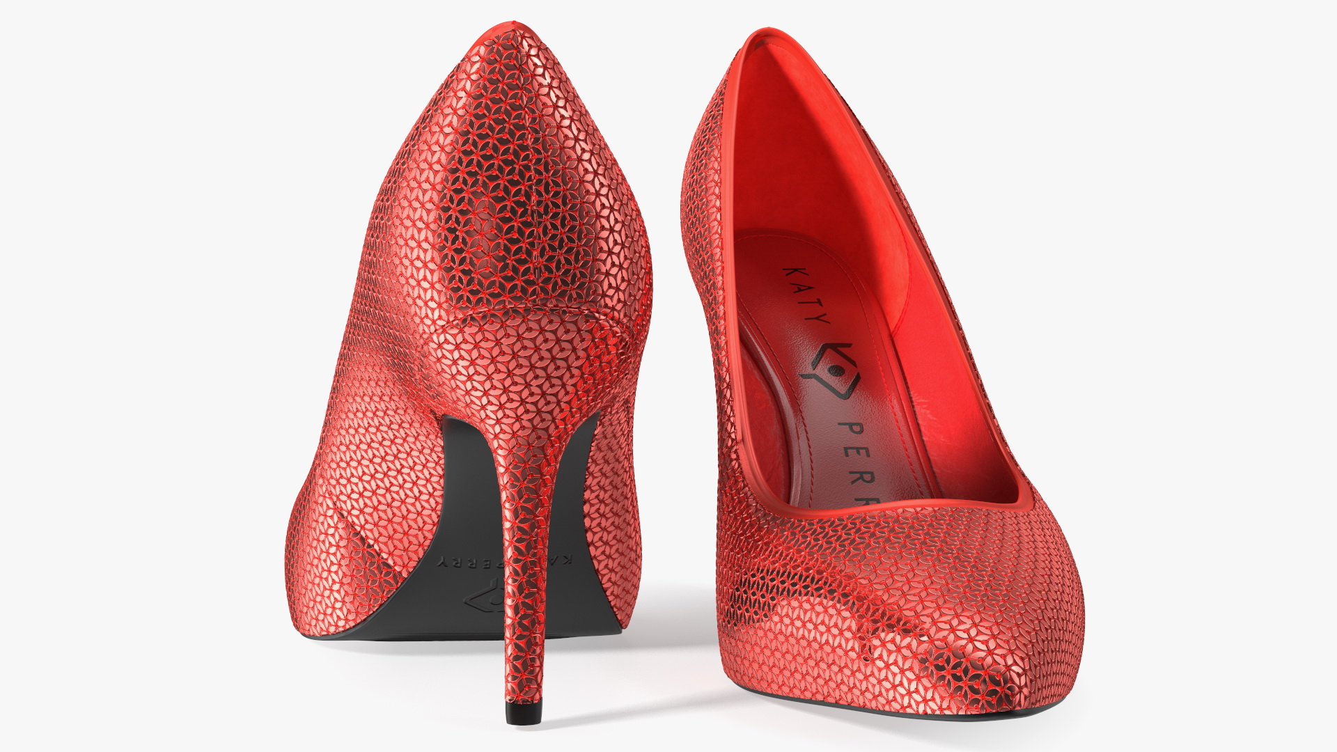 Katy Perry Red Glitter Sissy Pumps 3D model