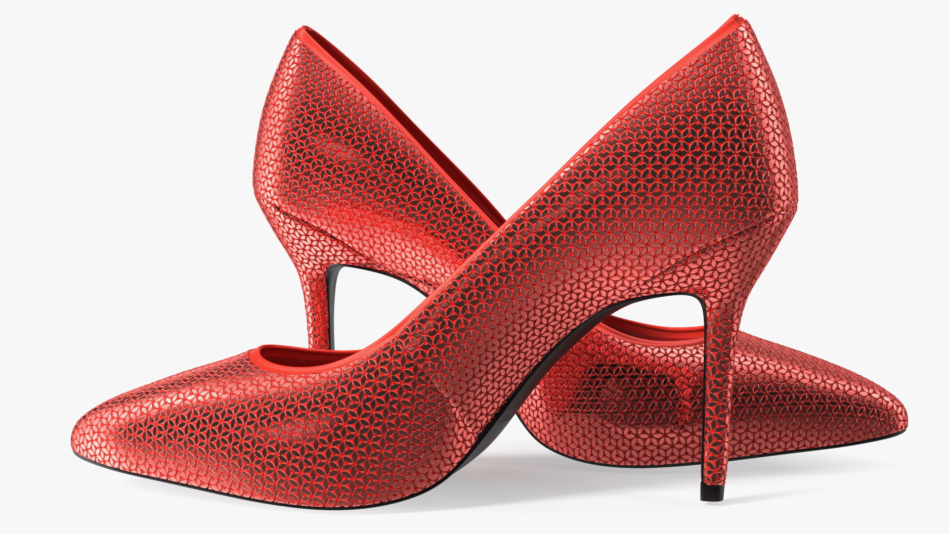 Katy Perry Red Glitter Sissy Pumps 3D model