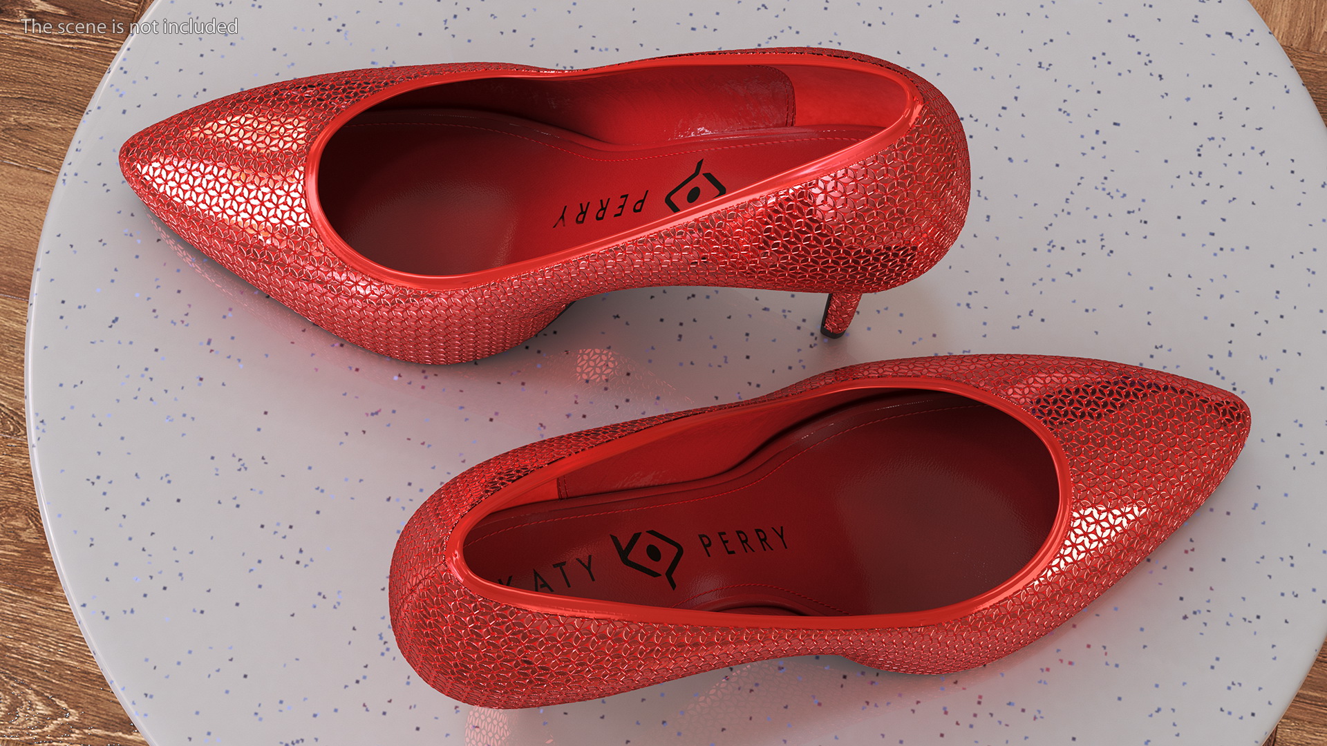Katy Perry Red Glitter Sissy Pumps 3D model