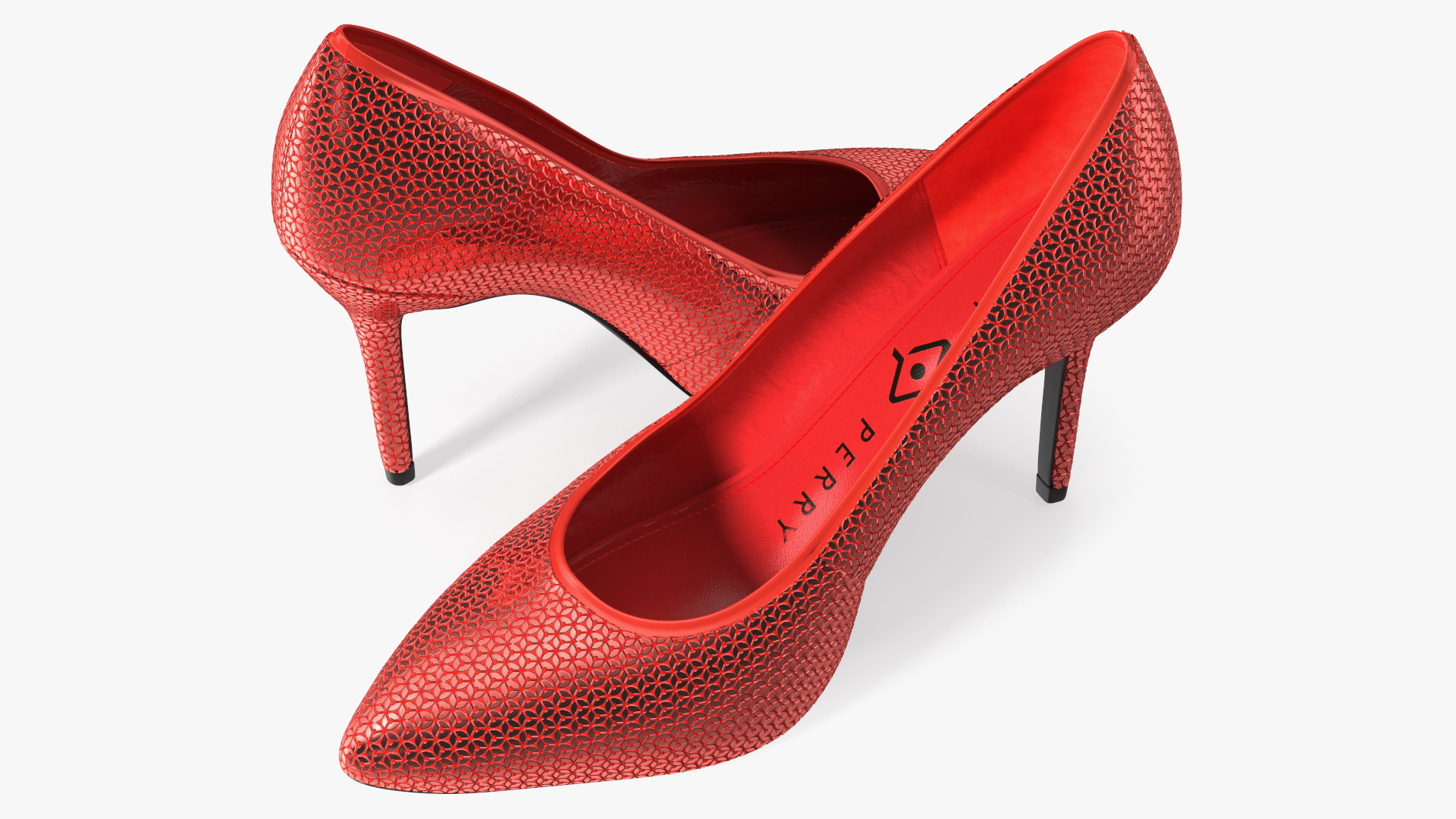Katy Perry Red Glitter Sissy Pumps 3D model