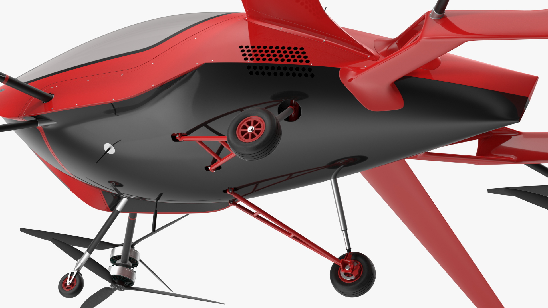 Air Vehicle for Two Passengers Red 3D model