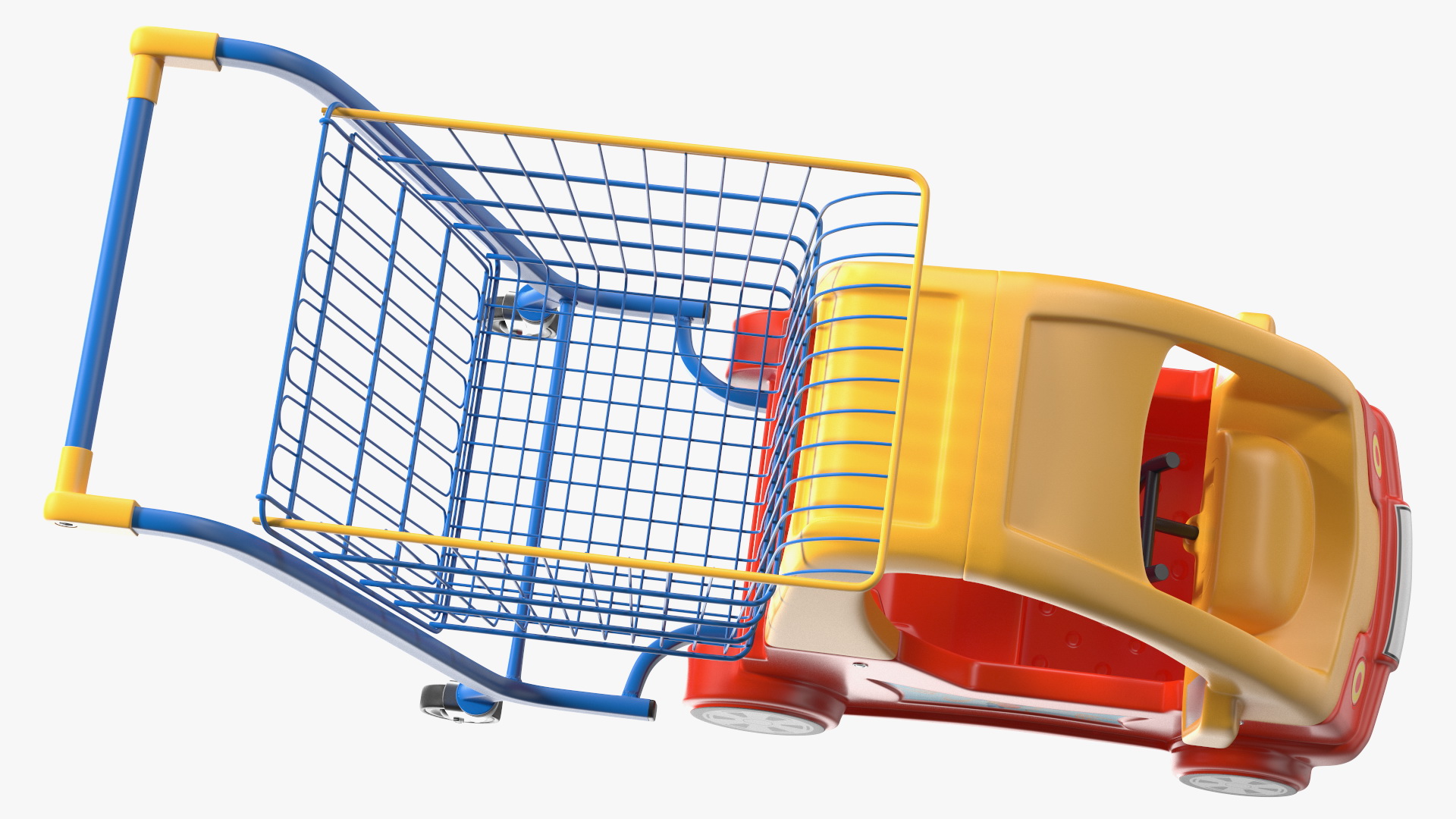 3D Supermarket Toy Car Shopping Trolley