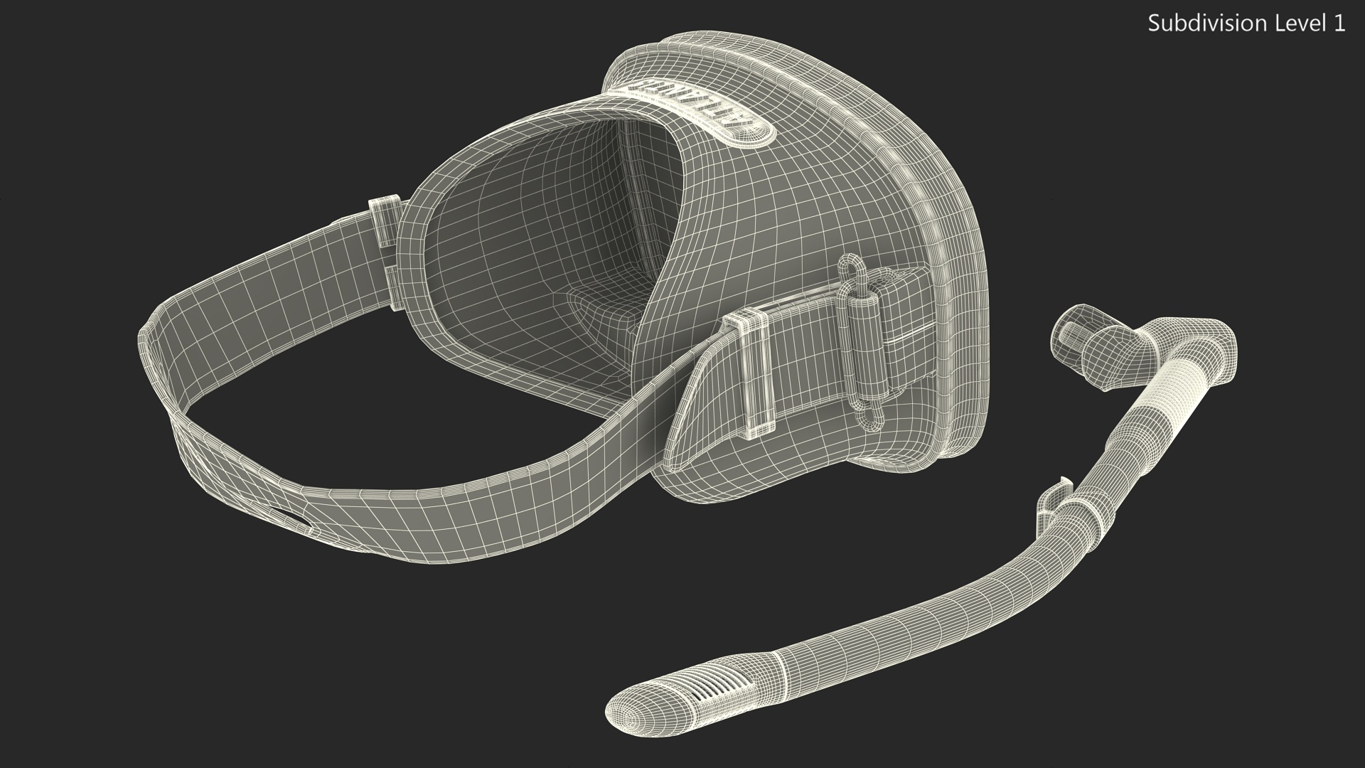 Scuba Diving Mask and Snorkel 3D model