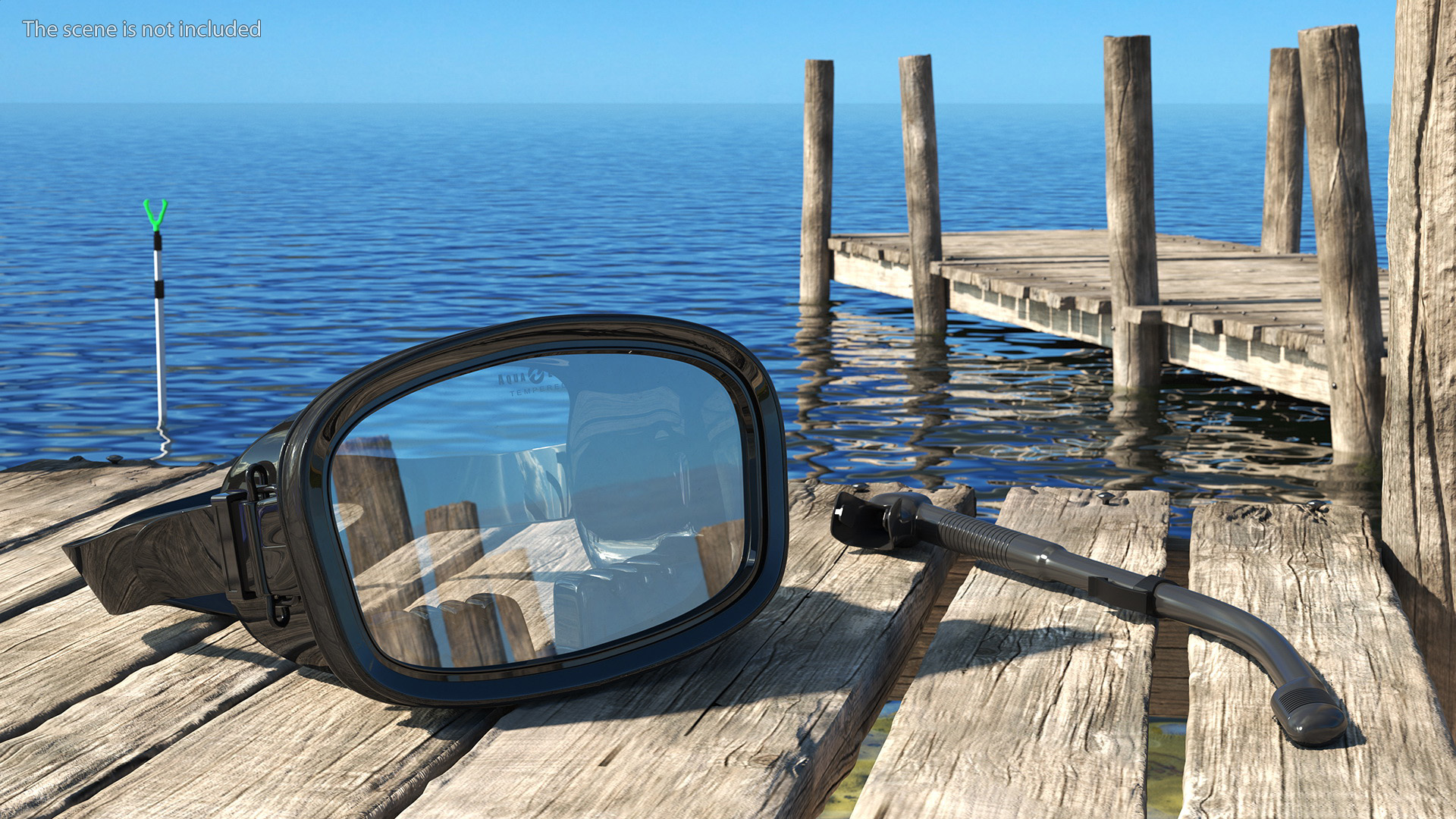 Scuba Diving Mask and Snorkel 3D model