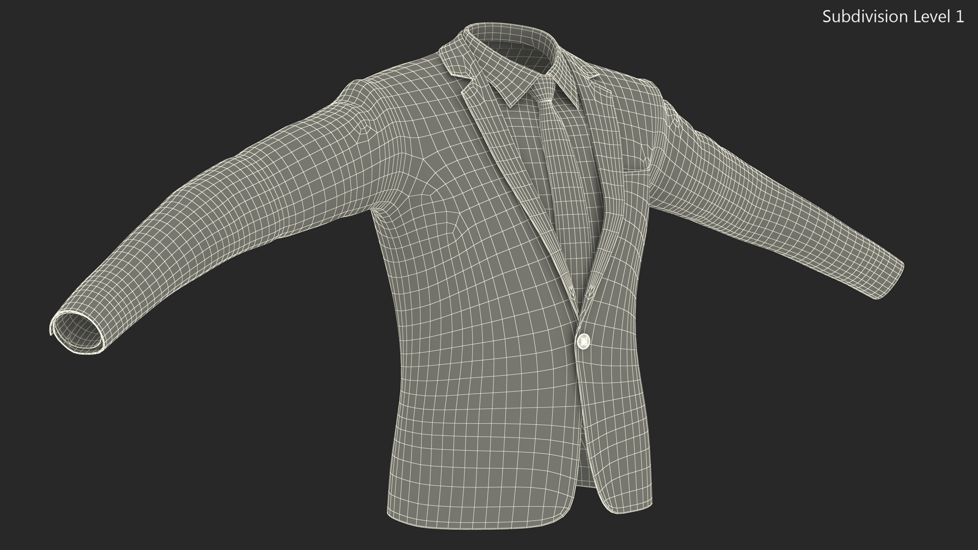 3D Mens Formal Suit Jacket model
