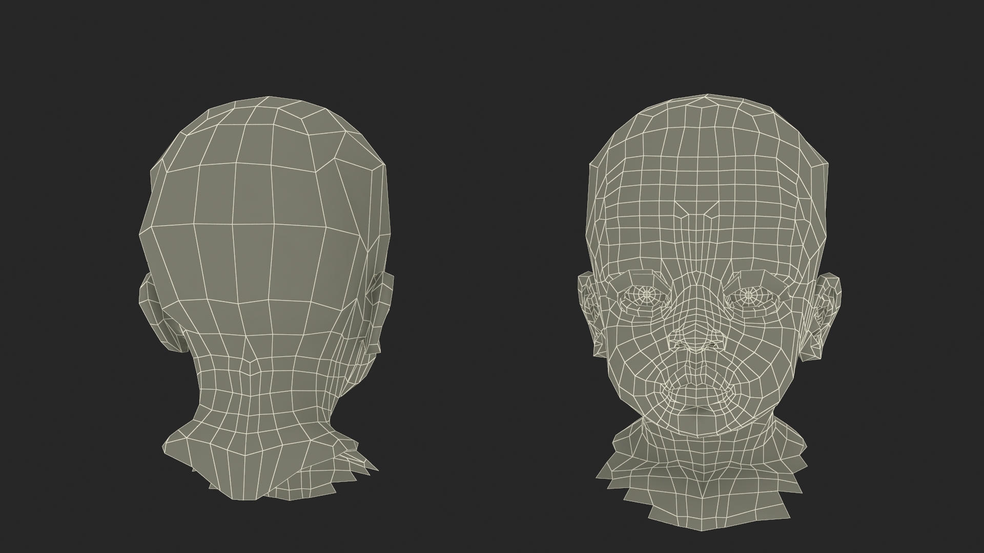 African Baby Girl Light Skin Head Fur 3D