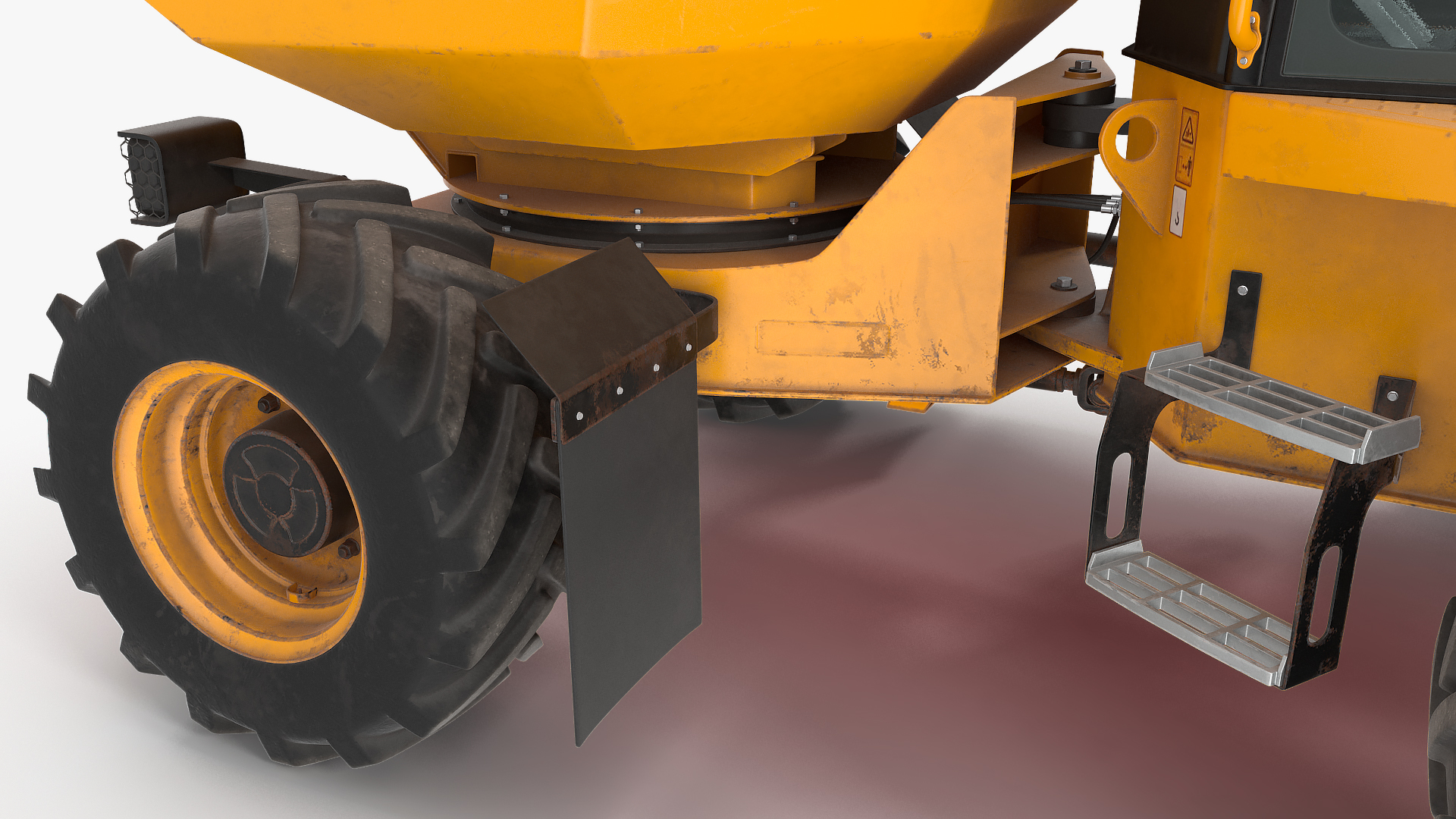 3D model JCB 6T-1 Cabbed Site Dumper Dirty Rigged