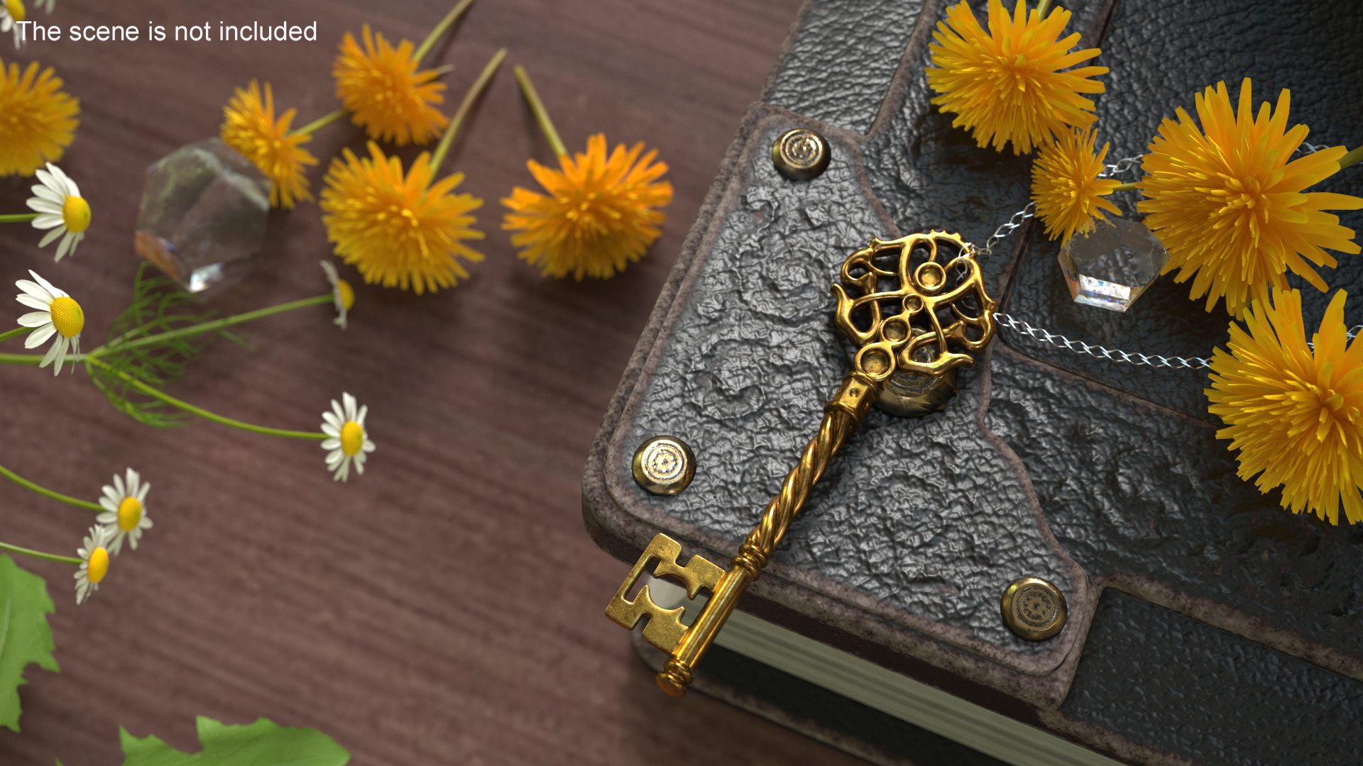 3D model Fantasy Skeleton Key Gold