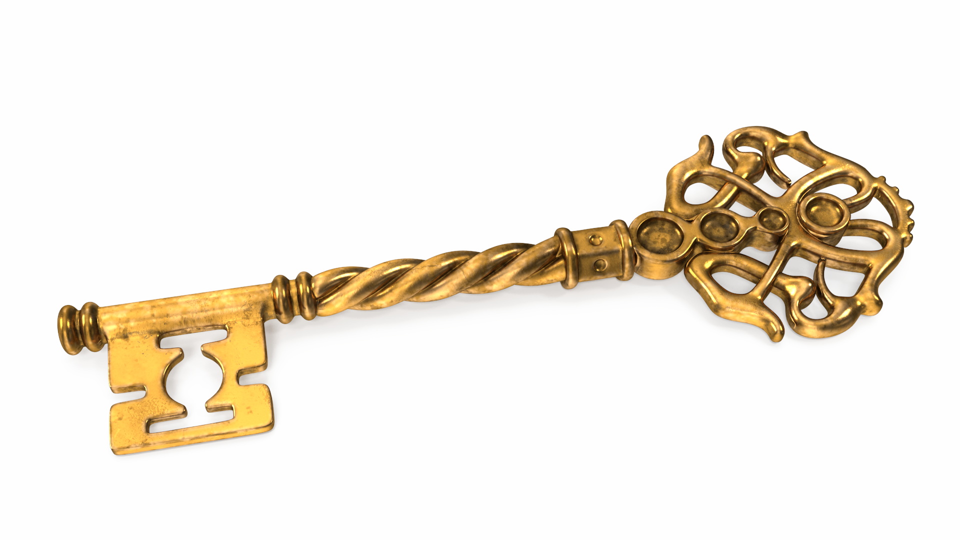 3D model Fantasy Skeleton Key Gold