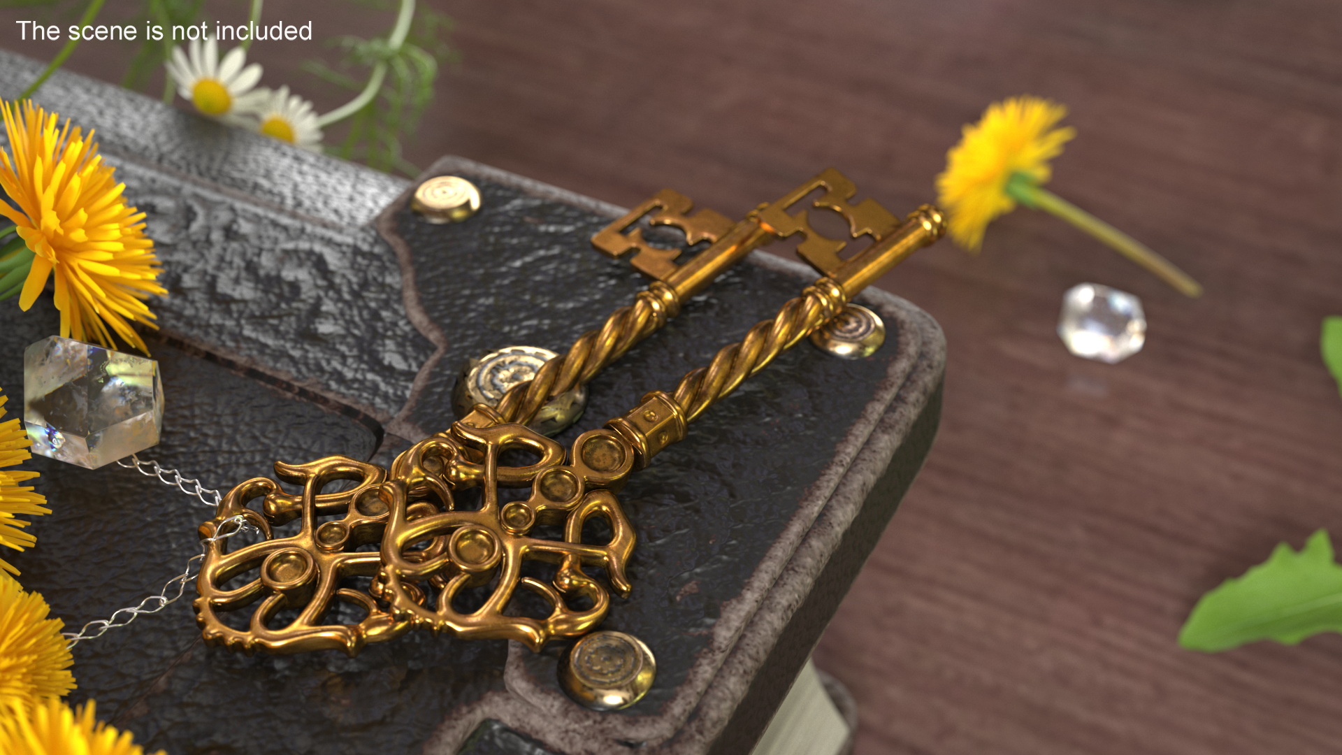 3D model Fantasy Skeleton Key Gold