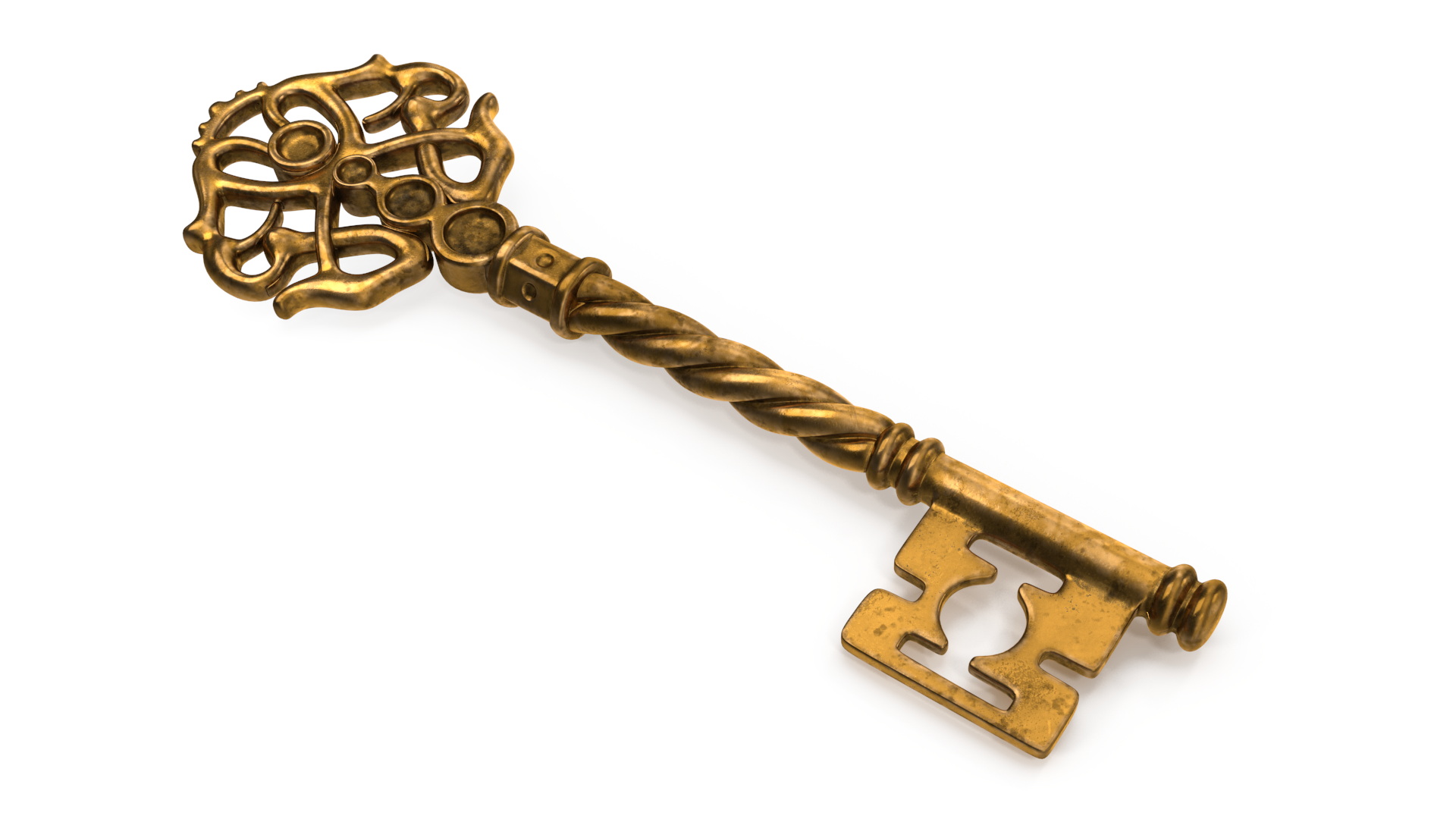 3D model Fantasy Skeleton Key Gold