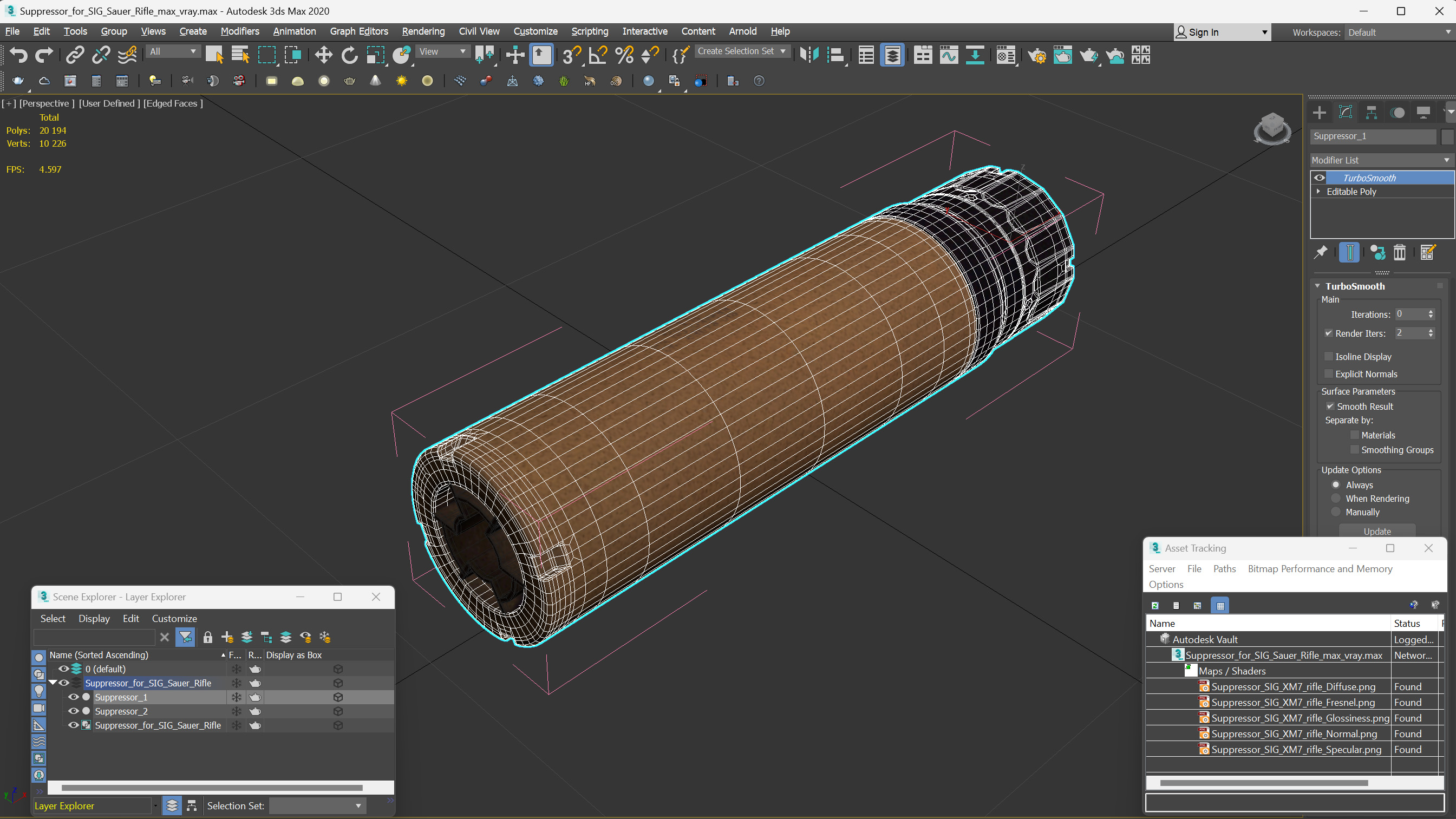 3D model Suppressor for SIG Sauer Rifle