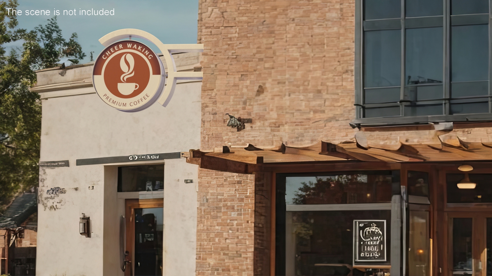 Coffee Shop Signage Wall Mounted 3D