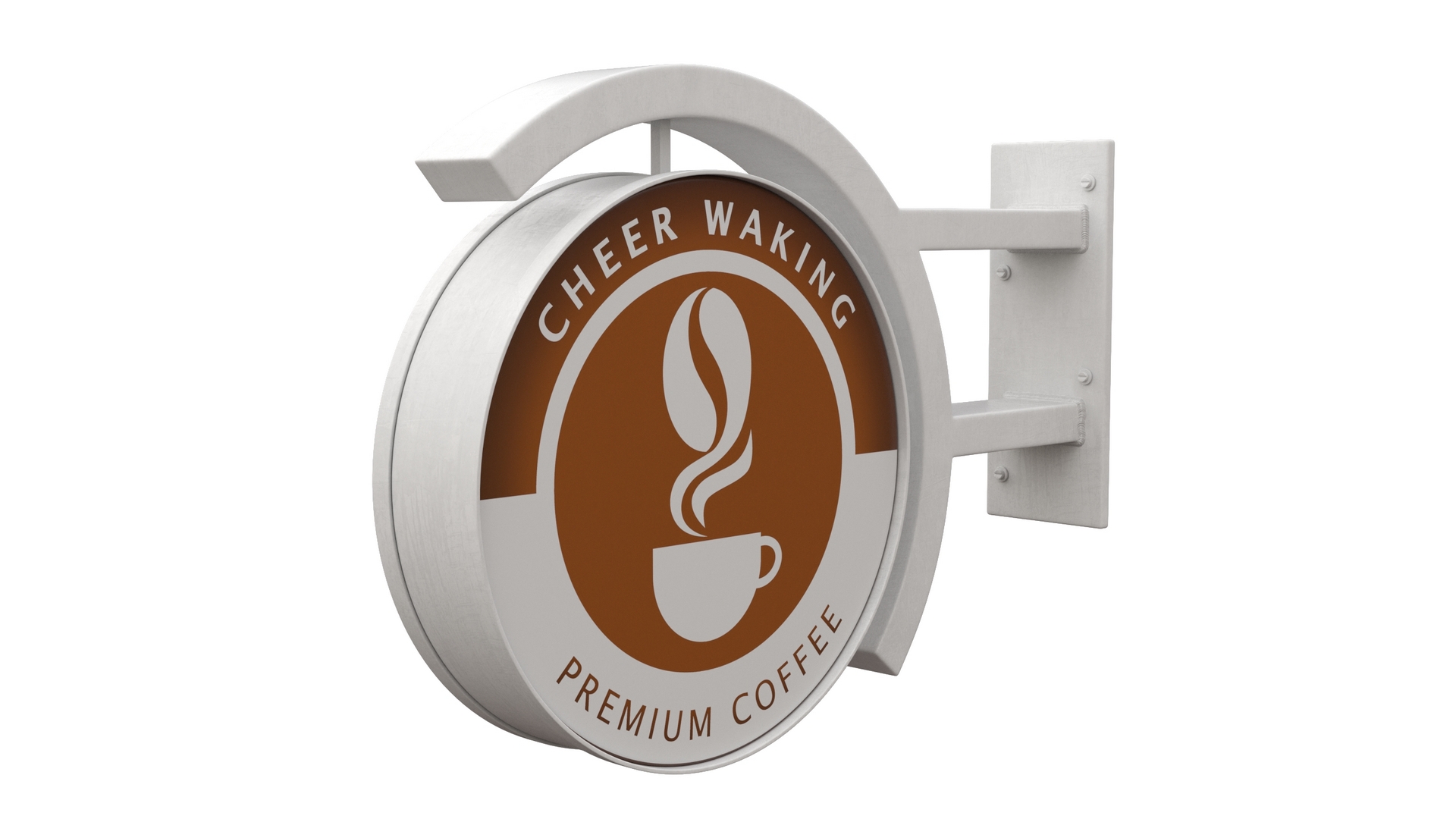 Coffee Shop Signage Wall Mounted 3D