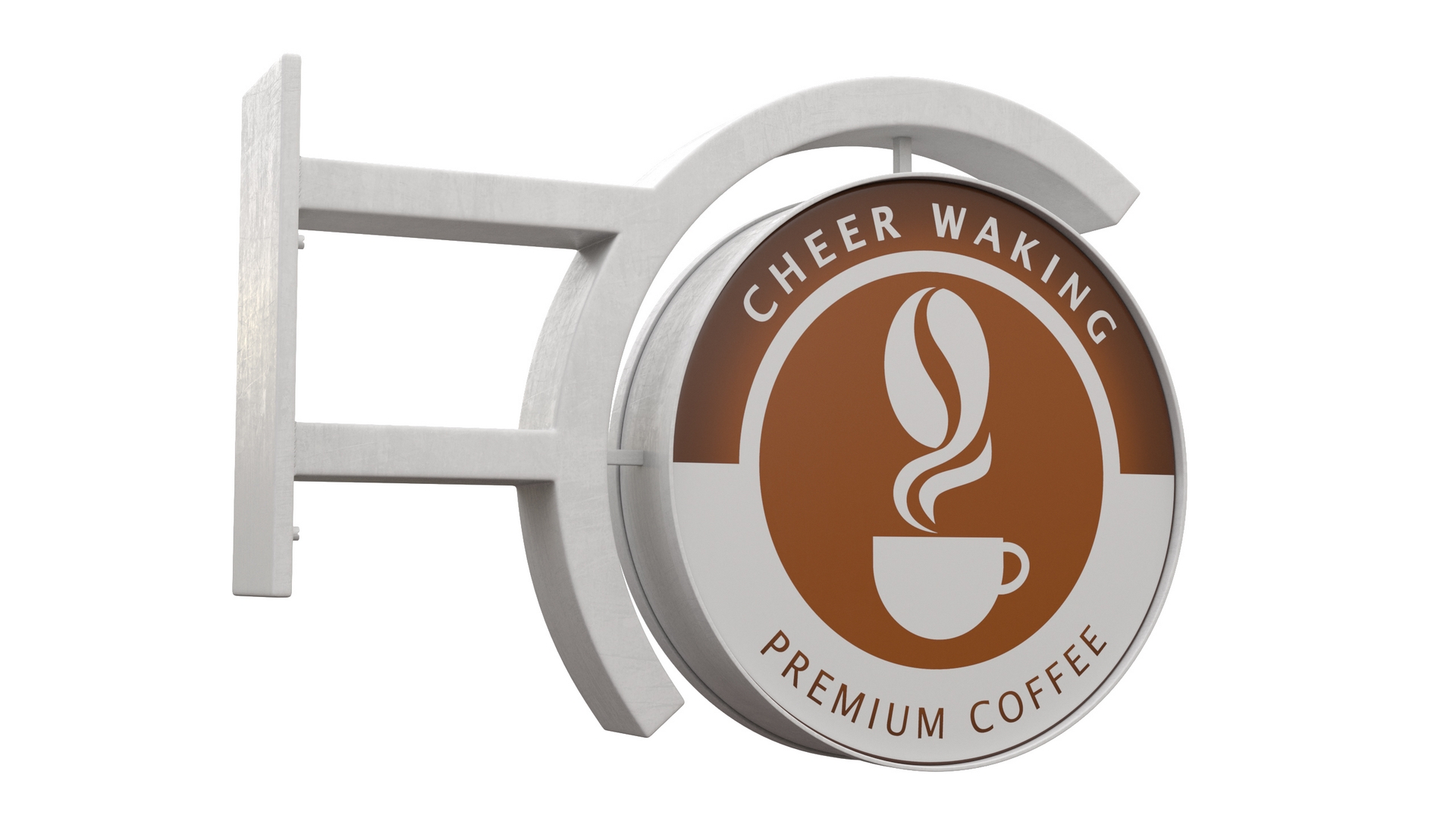 Coffee Shop Signage Wall Mounted 3D