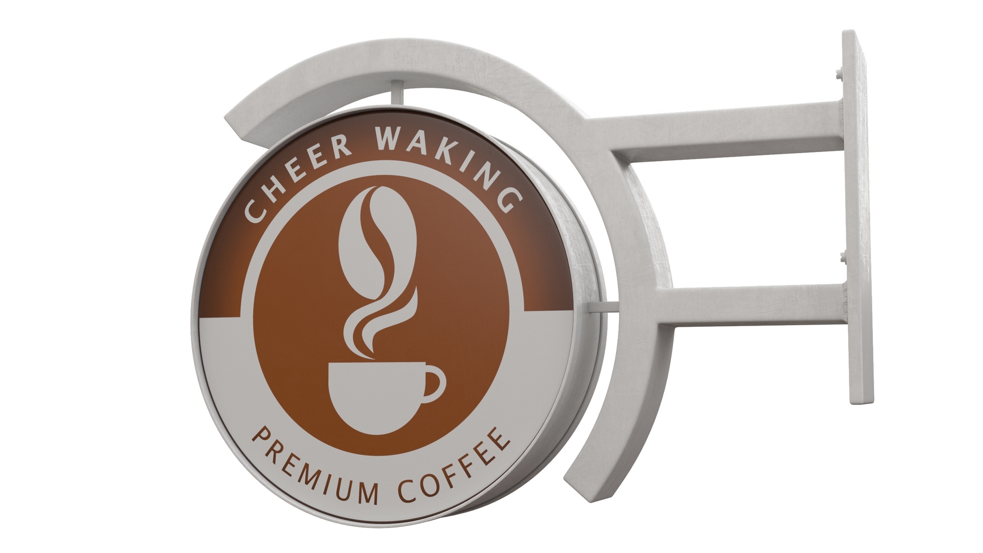 Coffee Shop Signage Wall Mounted 3D