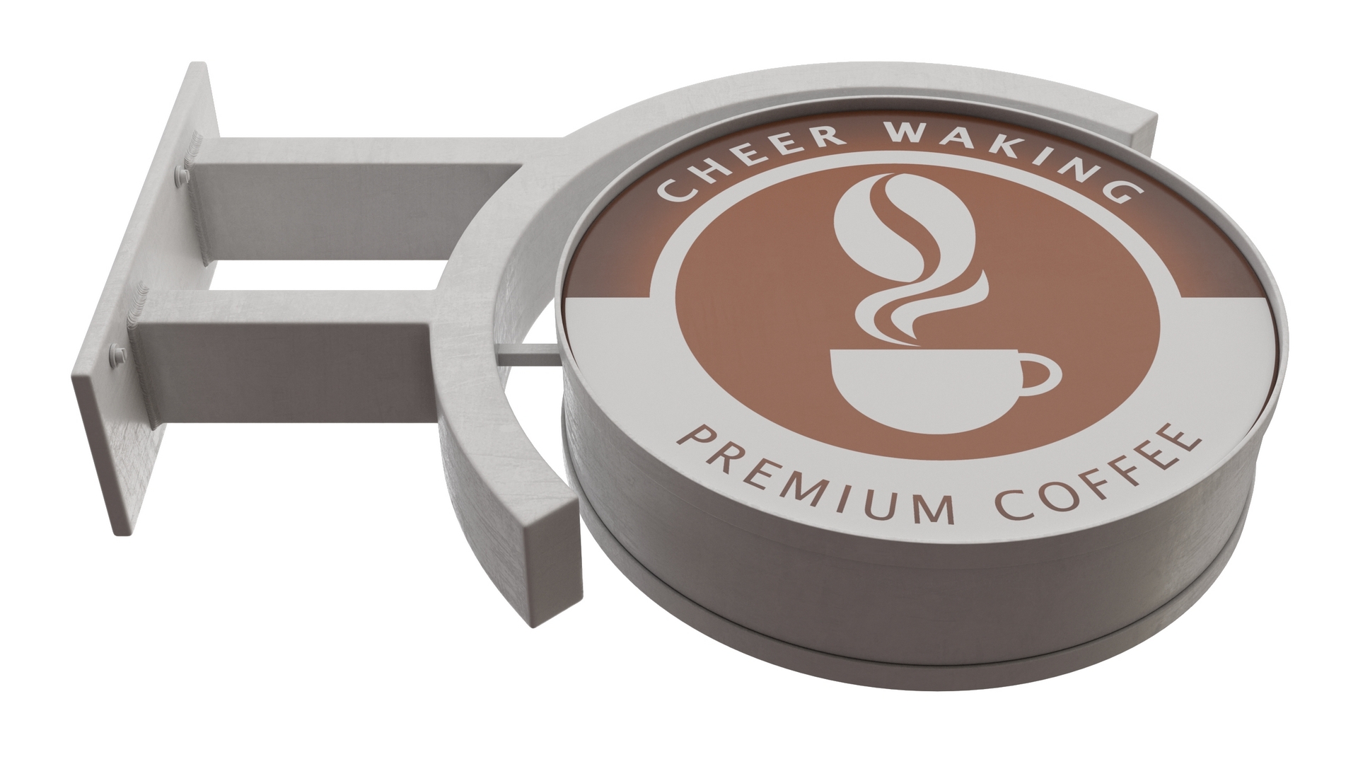 Coffee Shop Signage Wall Mounted 3D