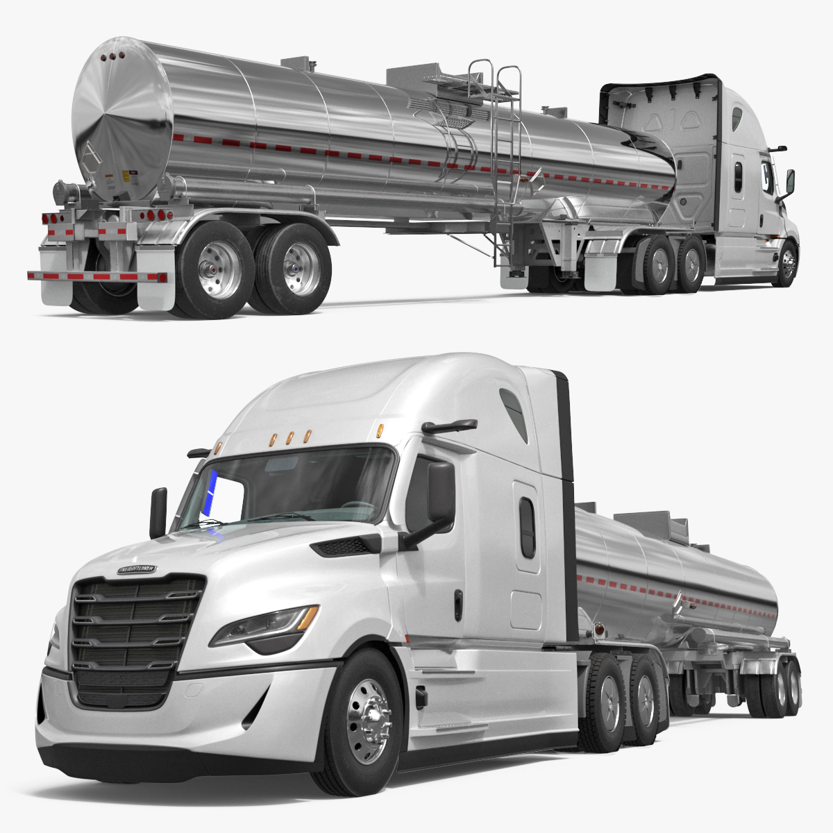 2025 Freightliner Cascadia Sleeper Truck Tractor 3D model preview