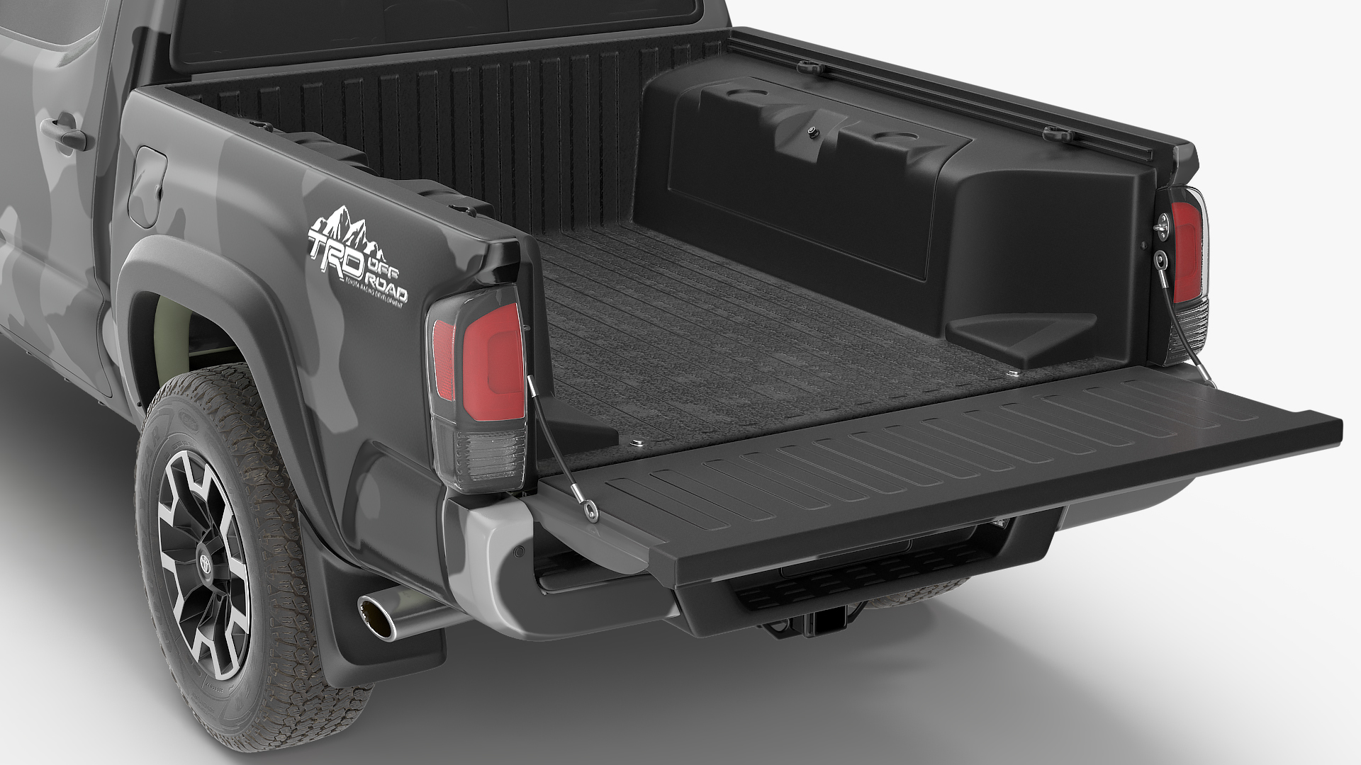 Toyota Tacoma TRD Off Road Gray Camouflage 2021 Rigged 3D model