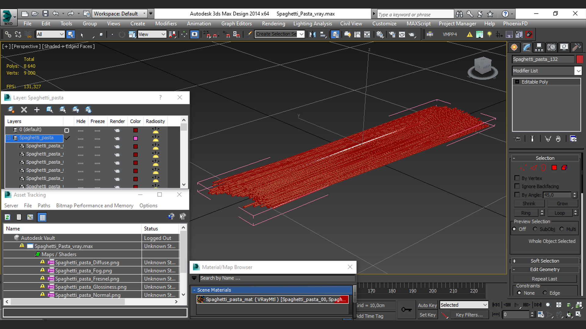 3D model Spaghetti Pasta