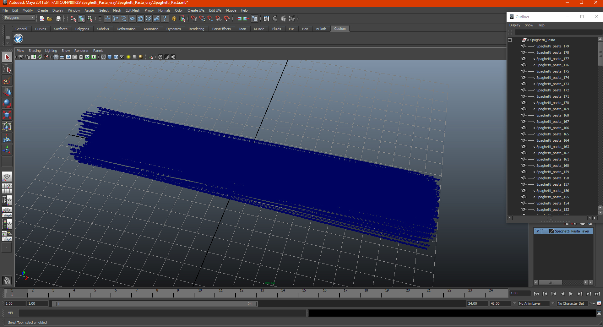3D model Spaghetti Pasta