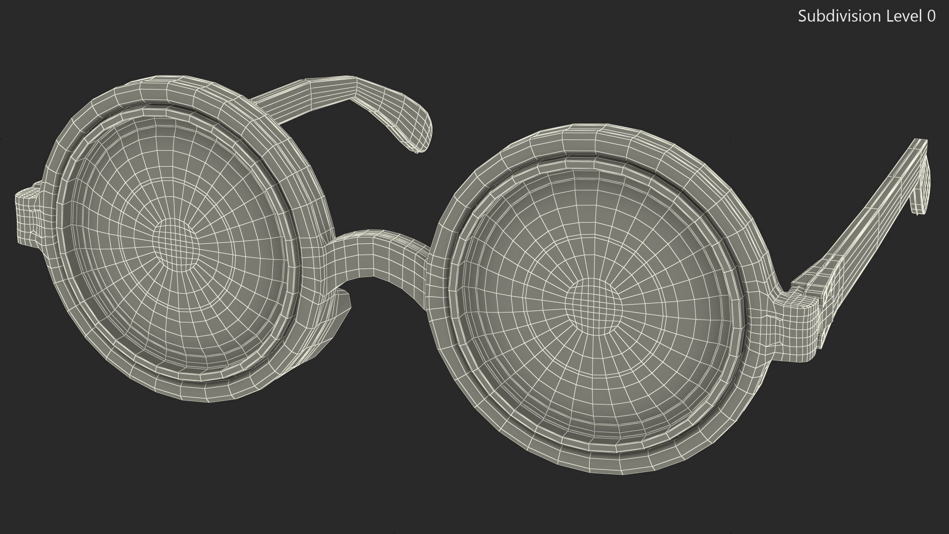 3D Black Nerd Glasses model