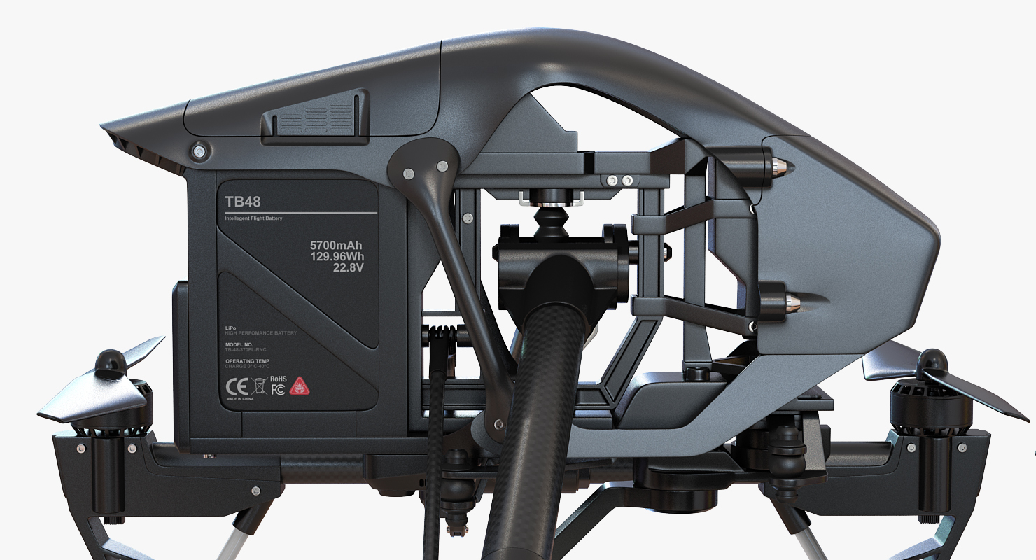 DJI Inspire 1 Quadcopter Black Edition Rigged Set 3D model