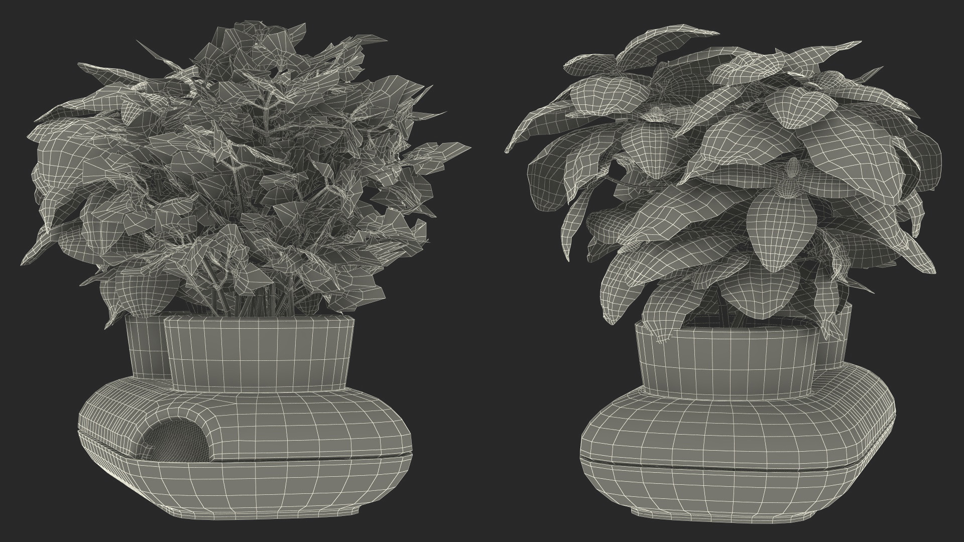 3D Sagaform Double Pot with Herbs Beige