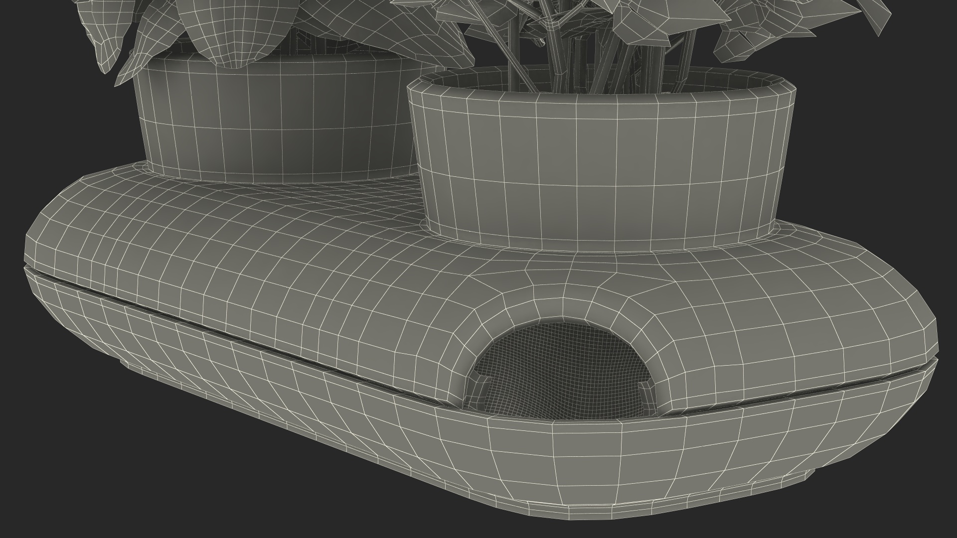 3D Sagaform Double Pot with Herbs Beige