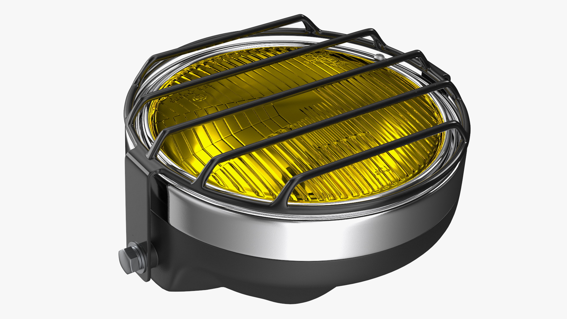 3D Motorcycle Headlight Yellow with Cover Protector model
