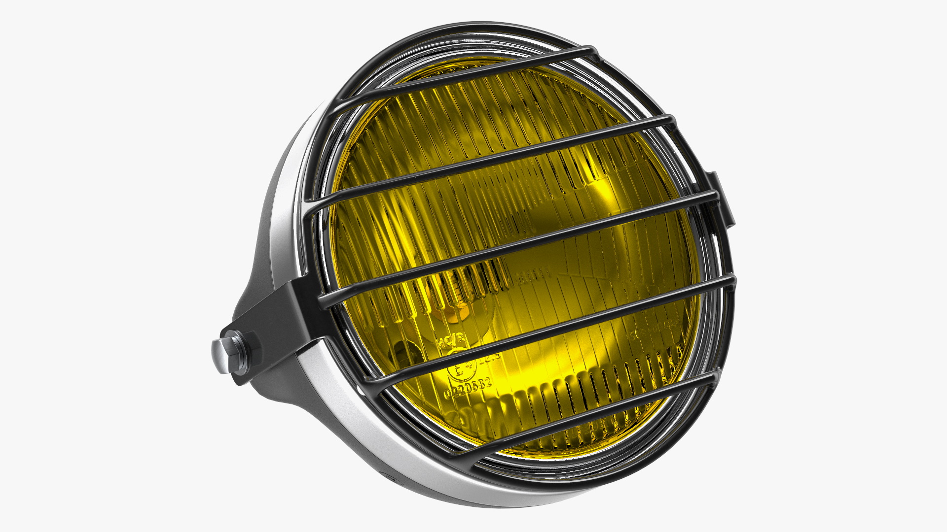 3D Motorcycle Headlight Yellow with Cover Protector model