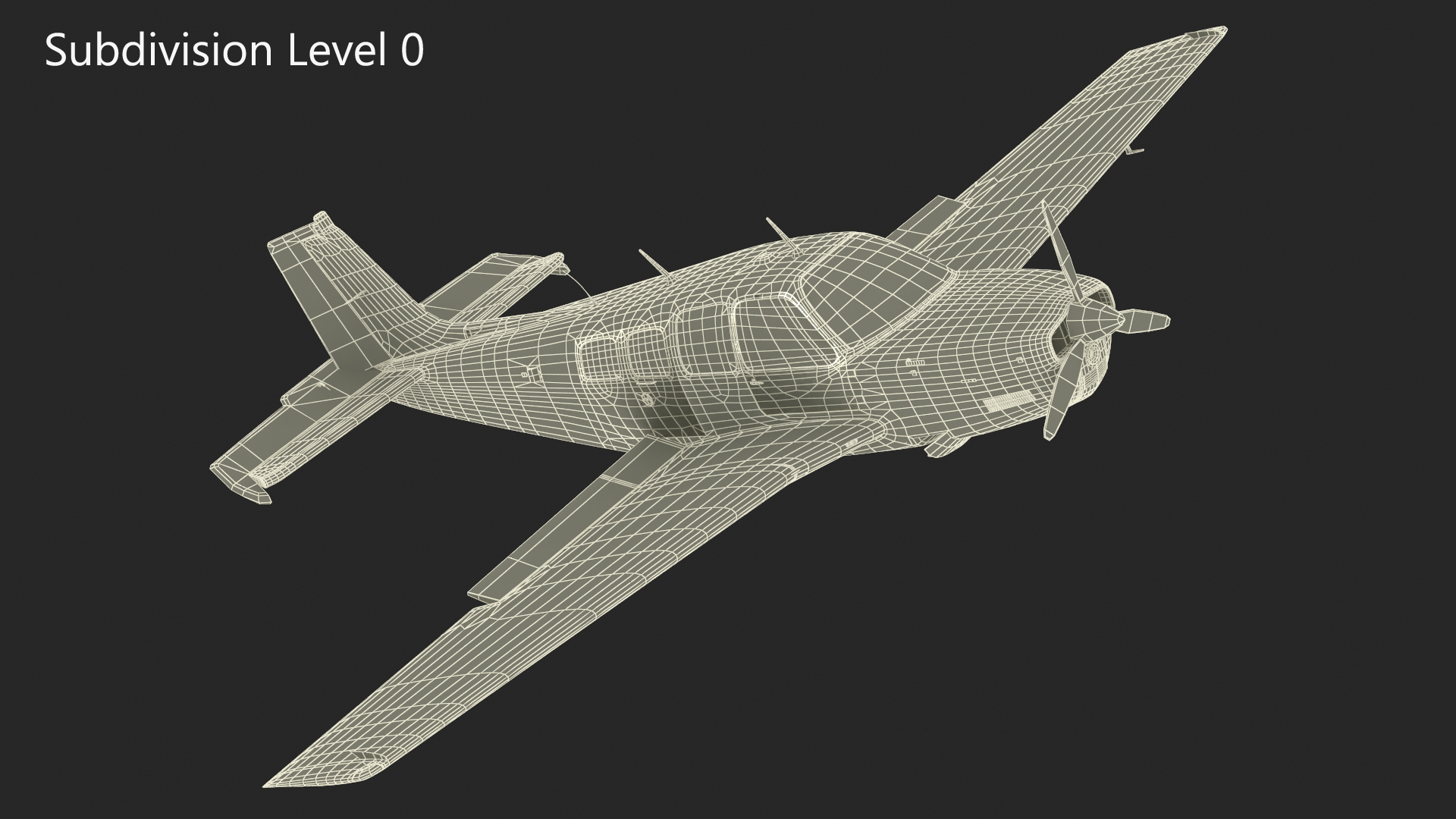3D Light Aircraft Beechcraft Bonanza KLM Rigged for Maya model