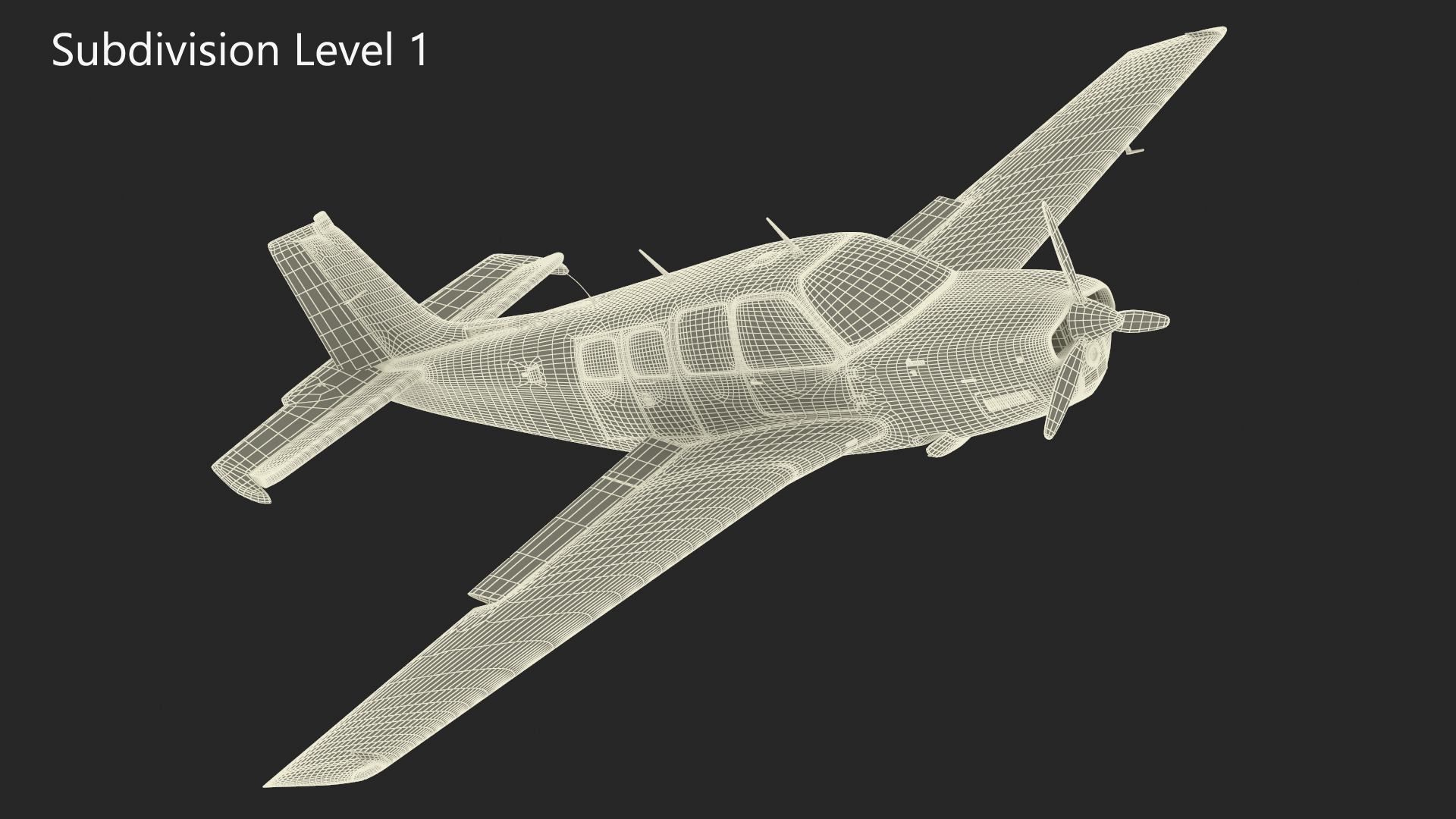 3D Light Aircraft Beechcraft Bonanza KLM Rigged for Maya model