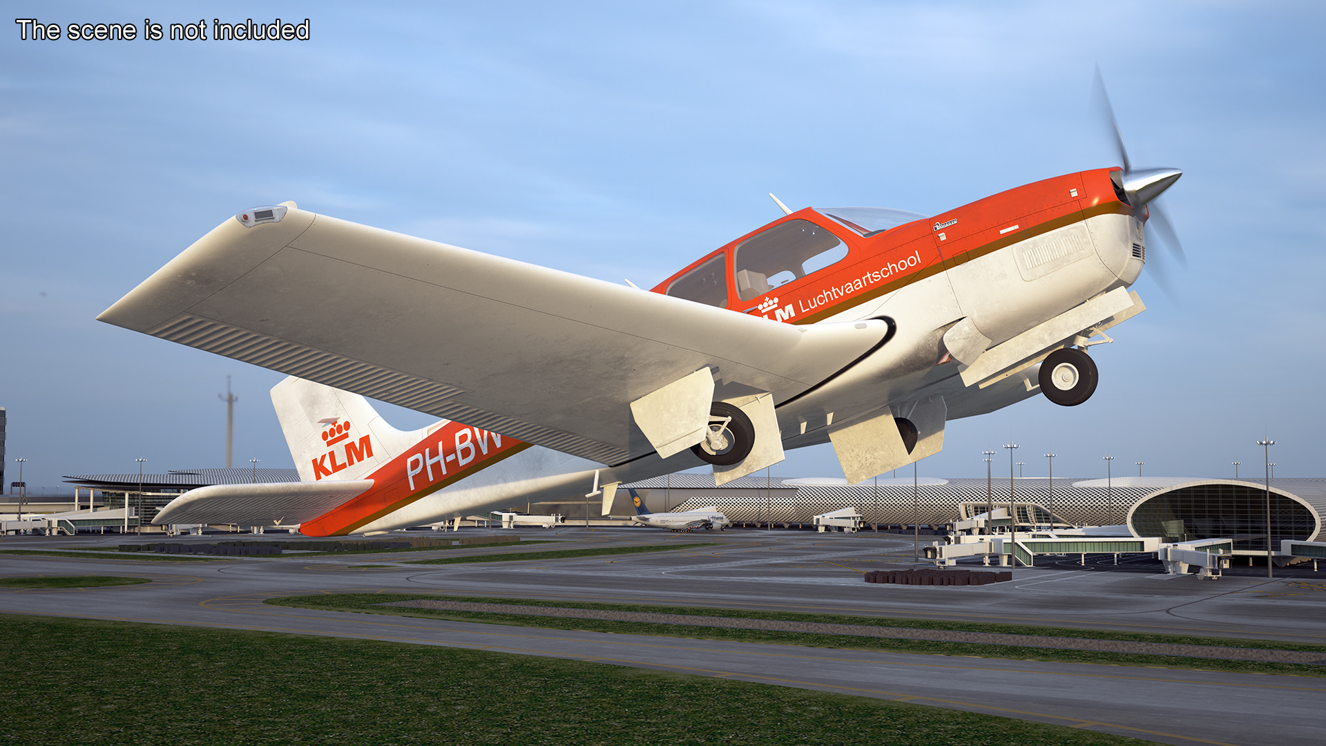 3D Light Aircraft Beechcraft Bonanza KLM Rigged for Maya model