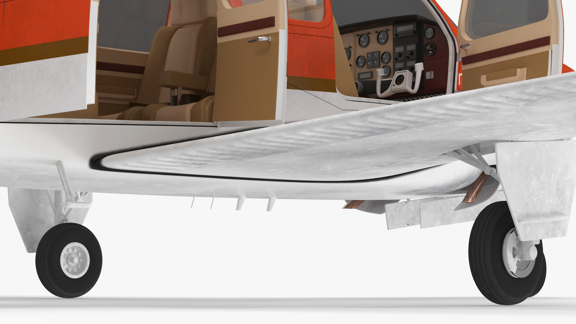 3D Light Aircraft Beechcraft Bonanza KLM Rigged for Maya model