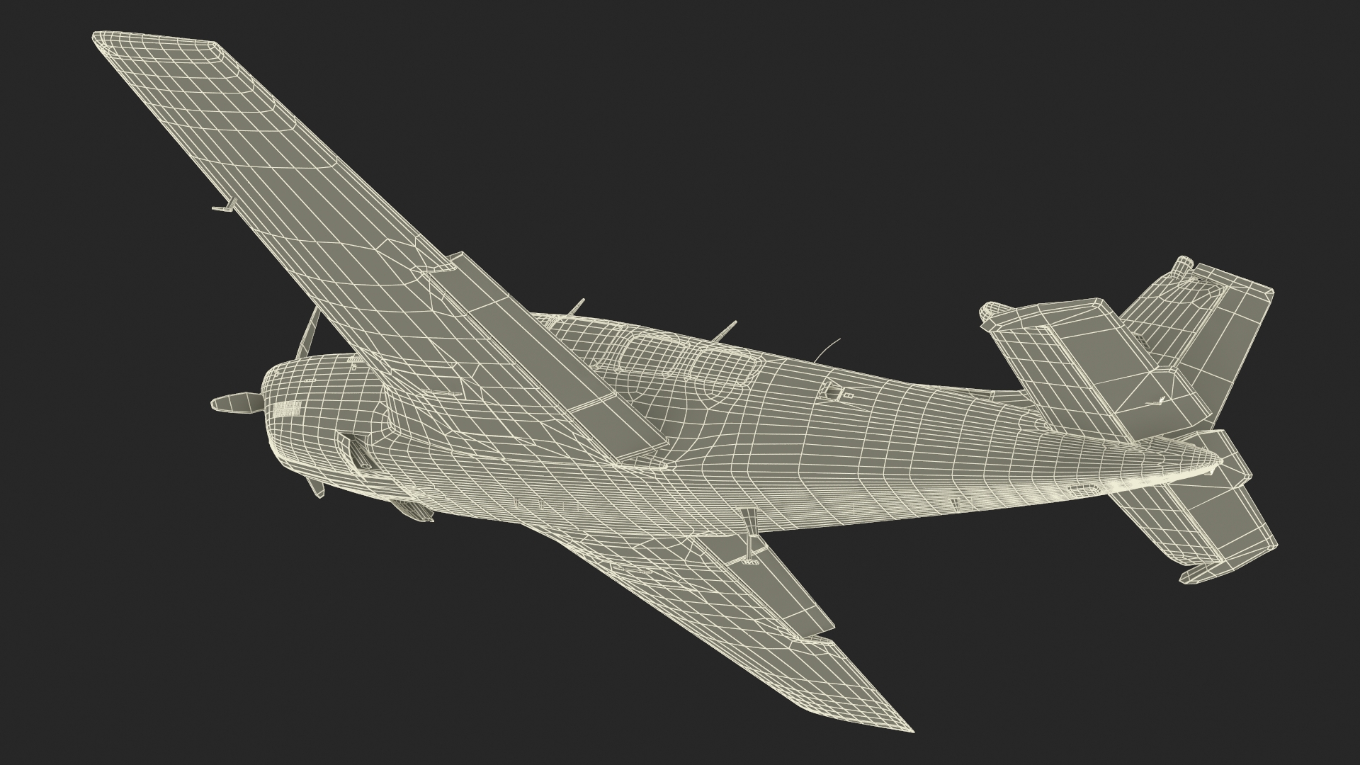 3D Light Aircraft Beechcraft Bonanza KLM Rigged for Maya model