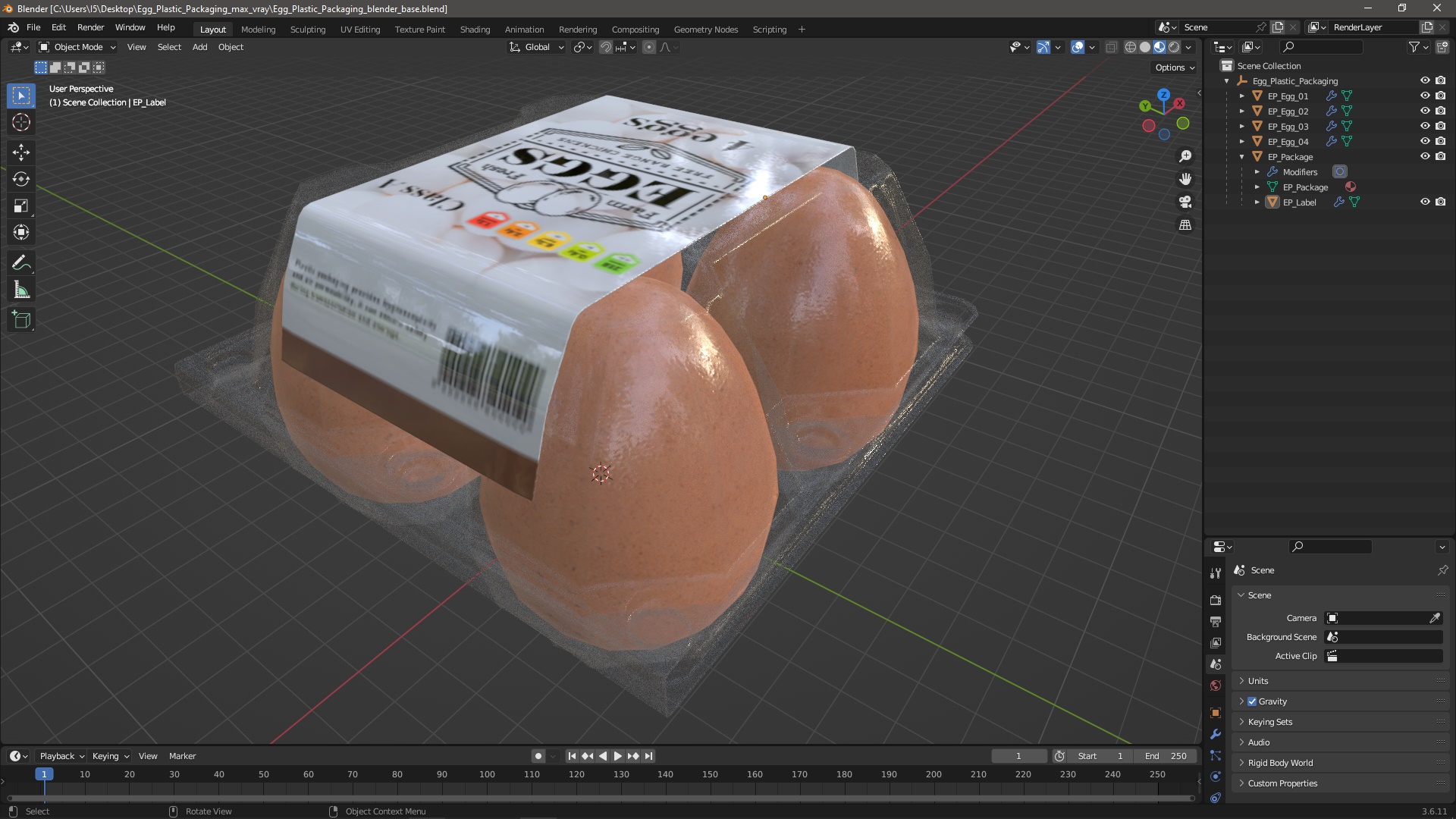 3D Egg Plastic Packaging