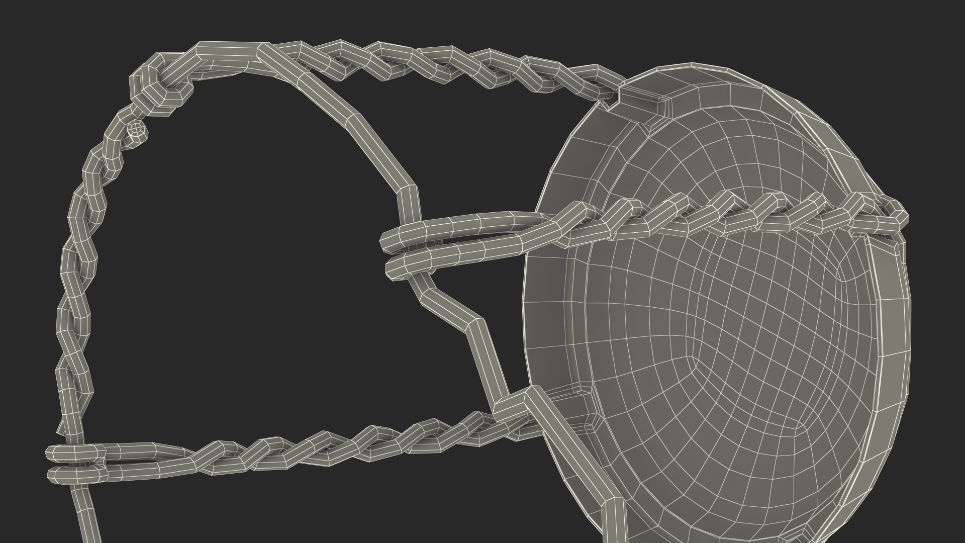 3D model Yellow Wire Cage with Cap