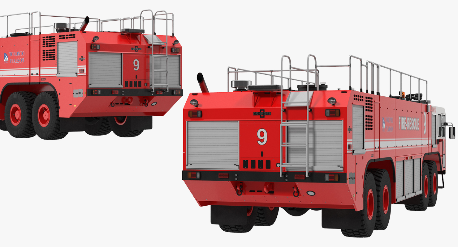 3D model Oshkosh Striker 4500 Airport Fire Truck Toronto Pearson