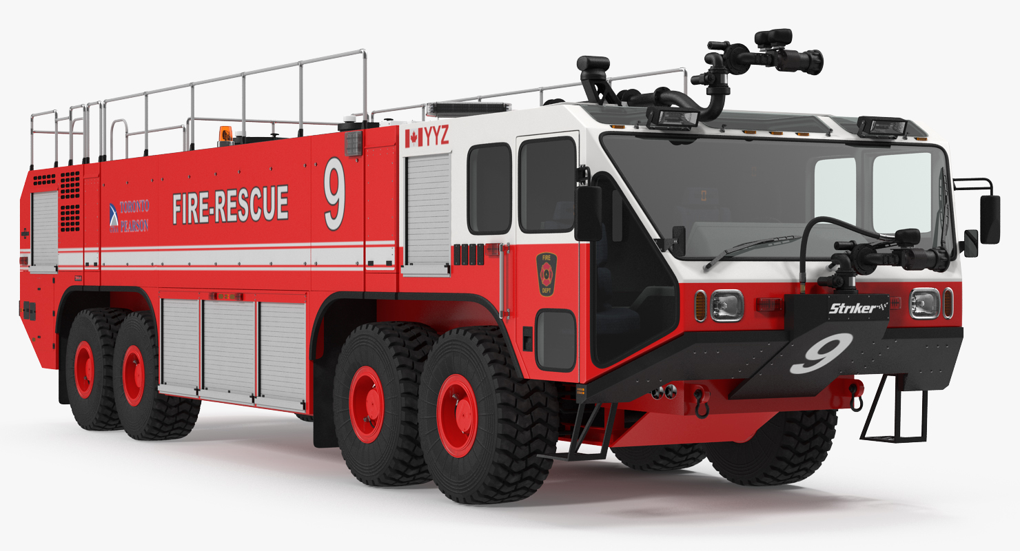 3D model Oshkosh Striker 4500 Airport Fire Truck Toronto Pearson