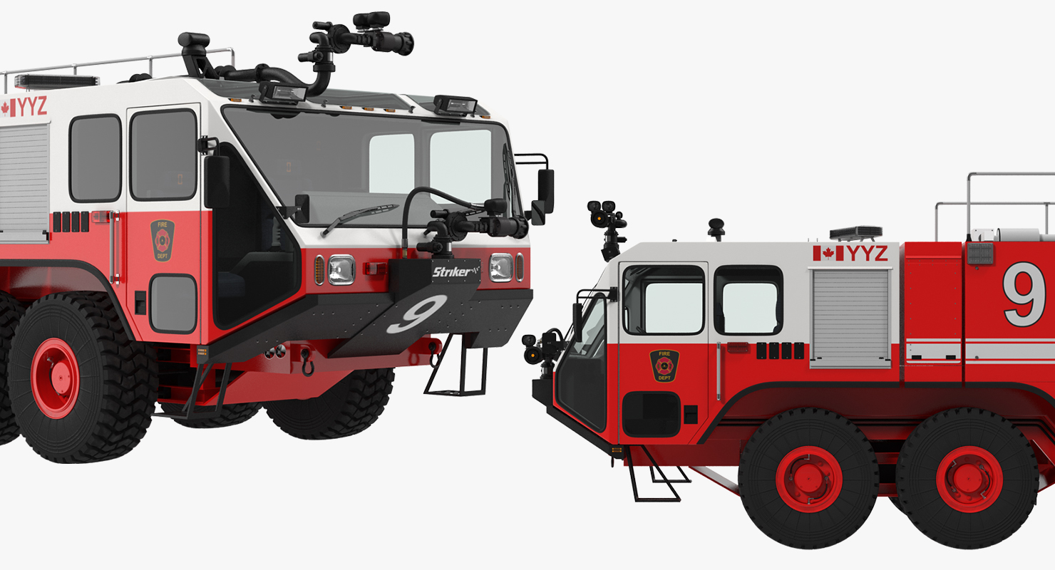 3D model Oshkosh Striker 4500 Airport Fire Truck Toronto Pearson
