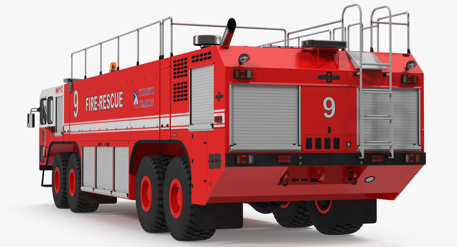 3D model Oshkosh Striker 4500 Airport Fire Truck Toronto Pearson