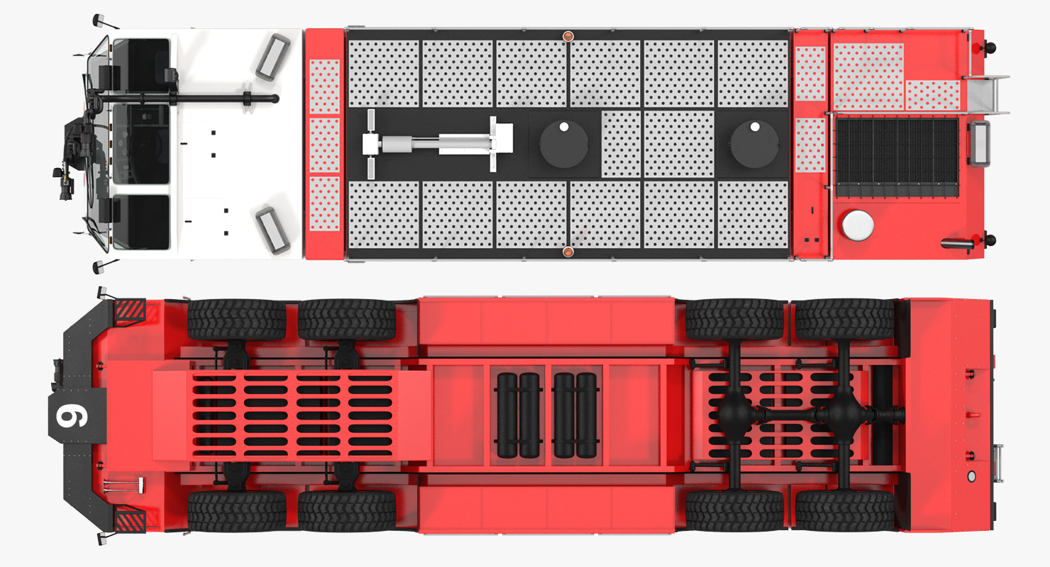 3D model Oshkosh Striker 4500 Airport Fire Truck Toronto Pearson