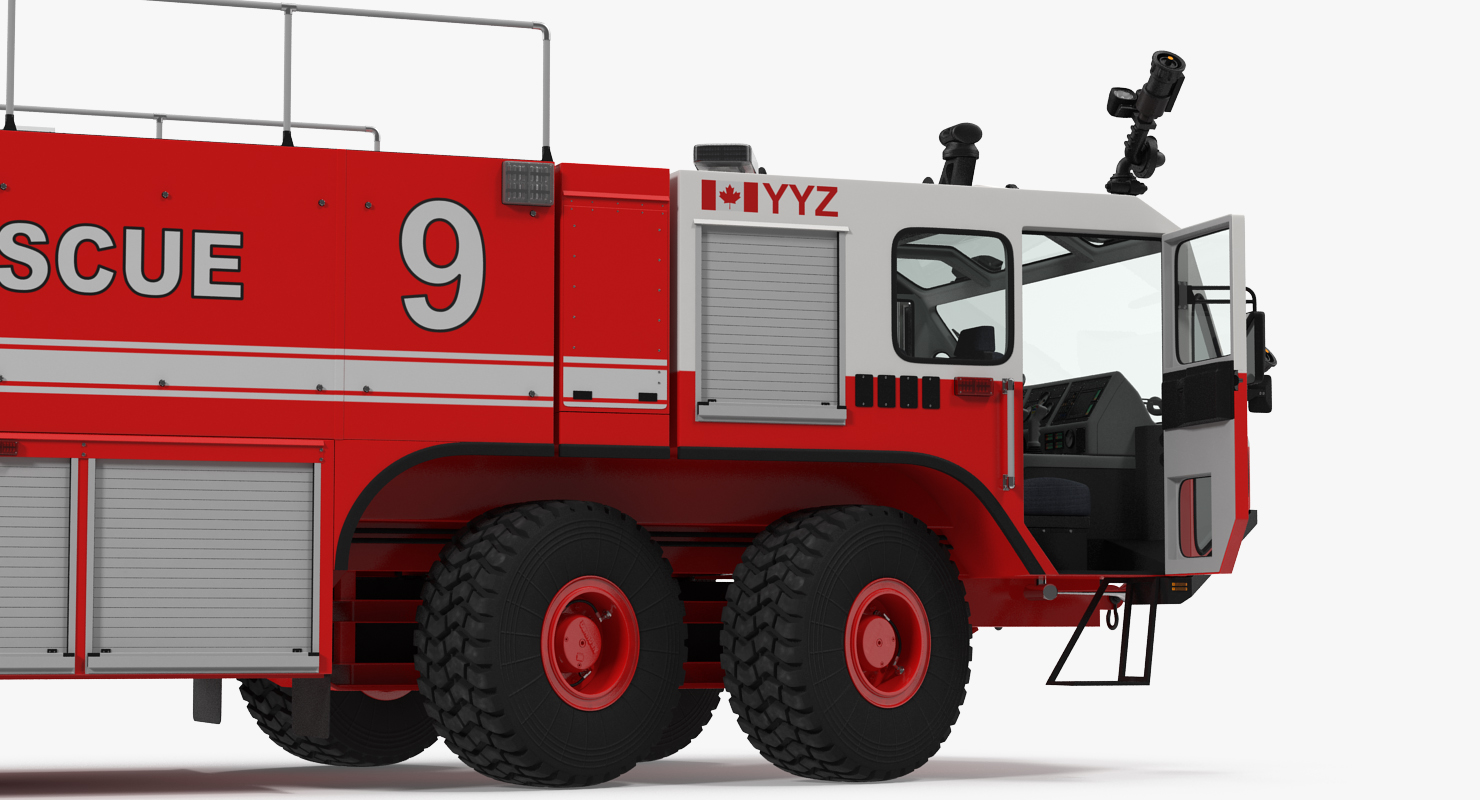 3D model Oshkosh Striker 4500 Airport Fire Truck Toronto Pearson