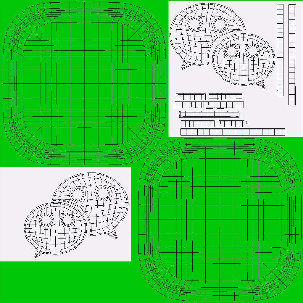 WeChat Social Media Icon 3D model